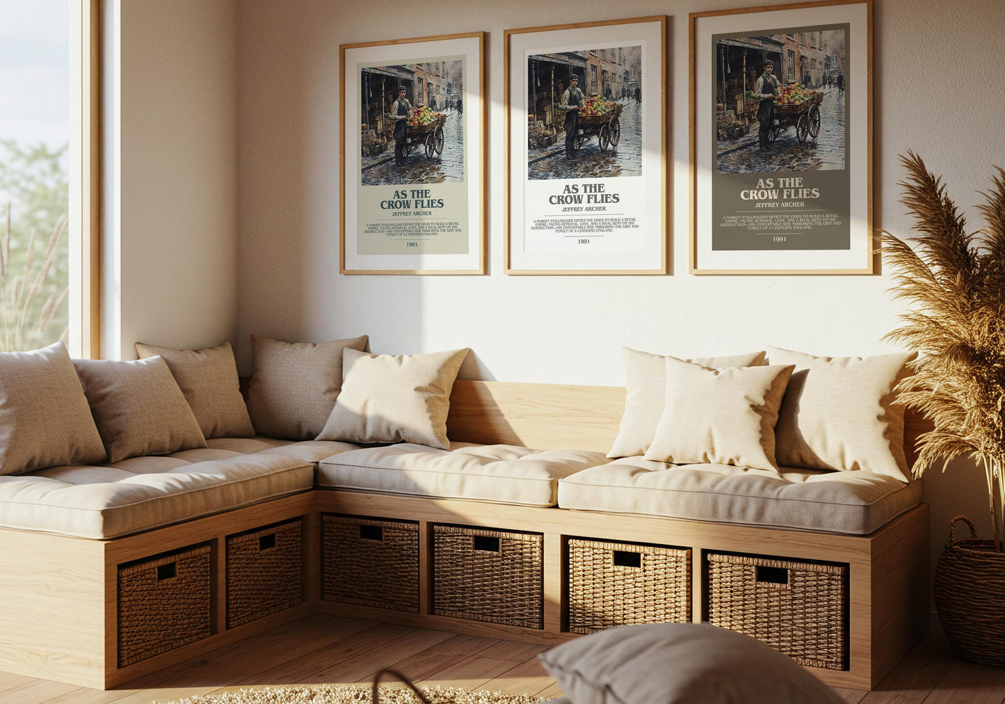 As The Crow Flies by Jeffrey Archer | Descriptive Modern Book Art | Poster