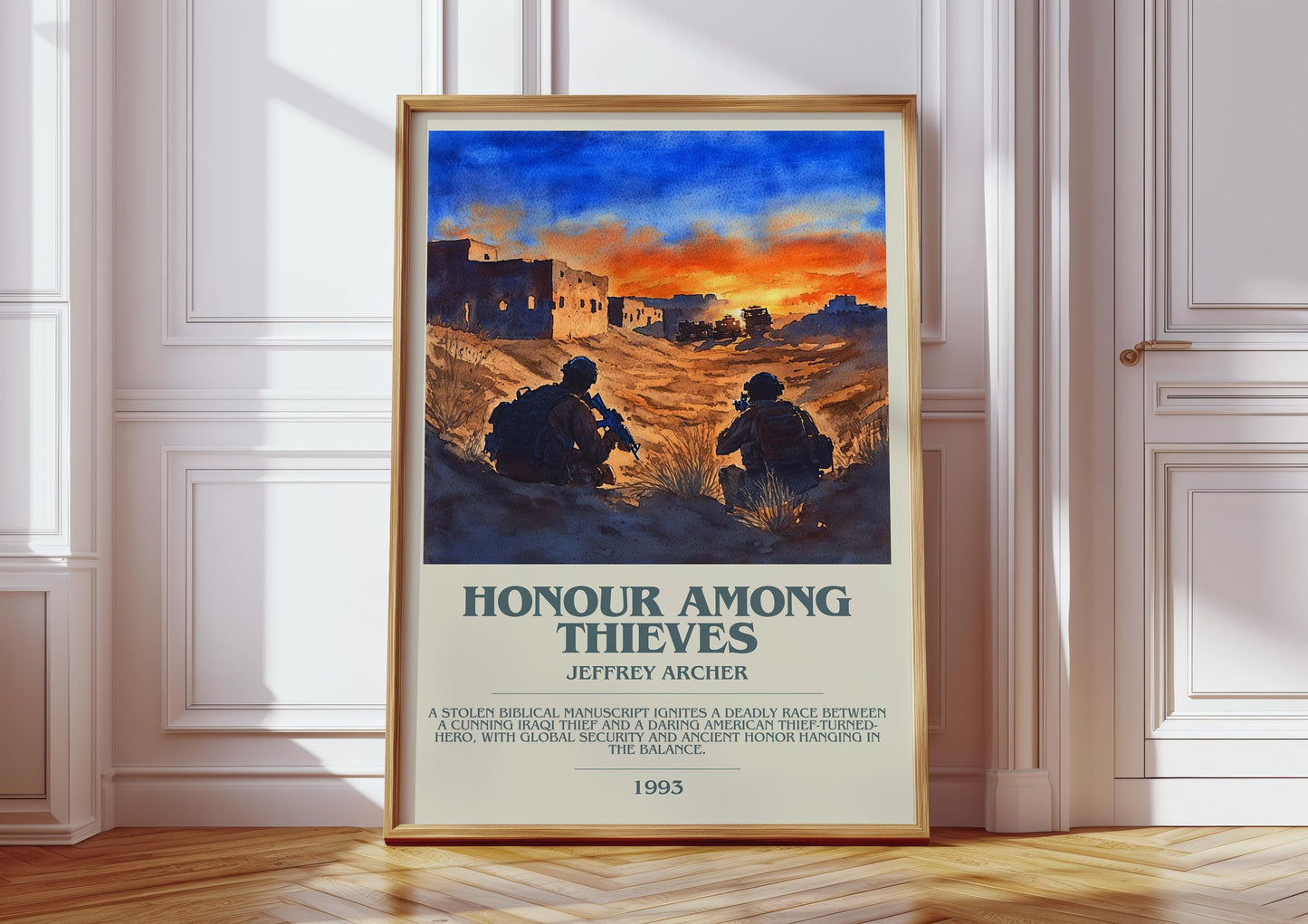 Honour Among Thieves by Jeffrey Archer | Descriptive Modern Book Art | Poster