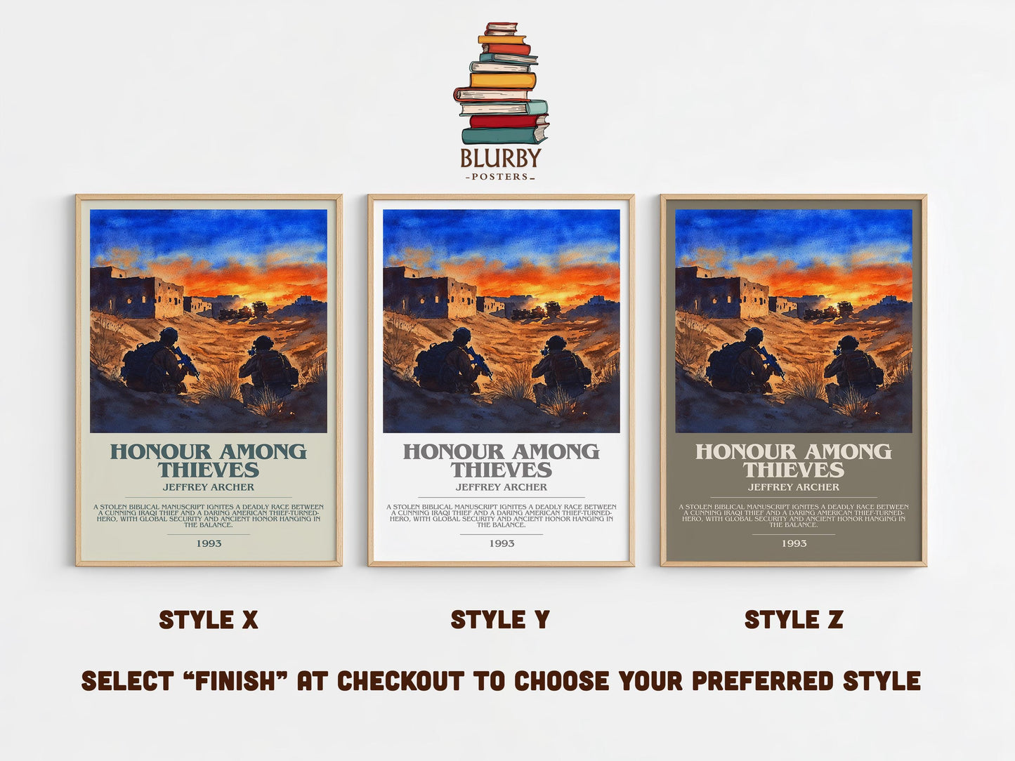 Honour Among Thieves by Jeffrey Archer | Descriptive Modern Book Art | Poster