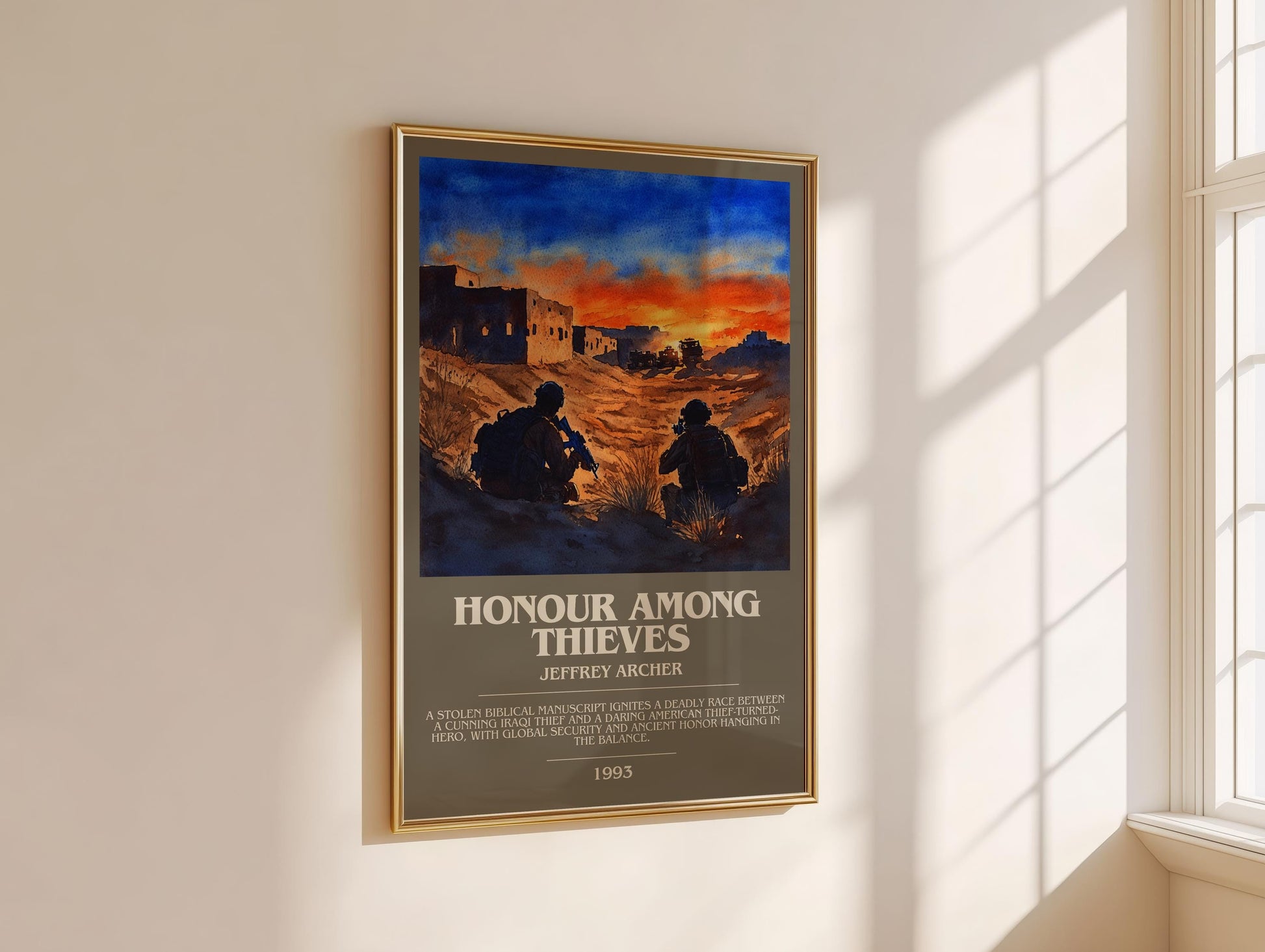 Honour Among Thieves by Jeffrey Archer | Descriptive Modern Book Art | Poster