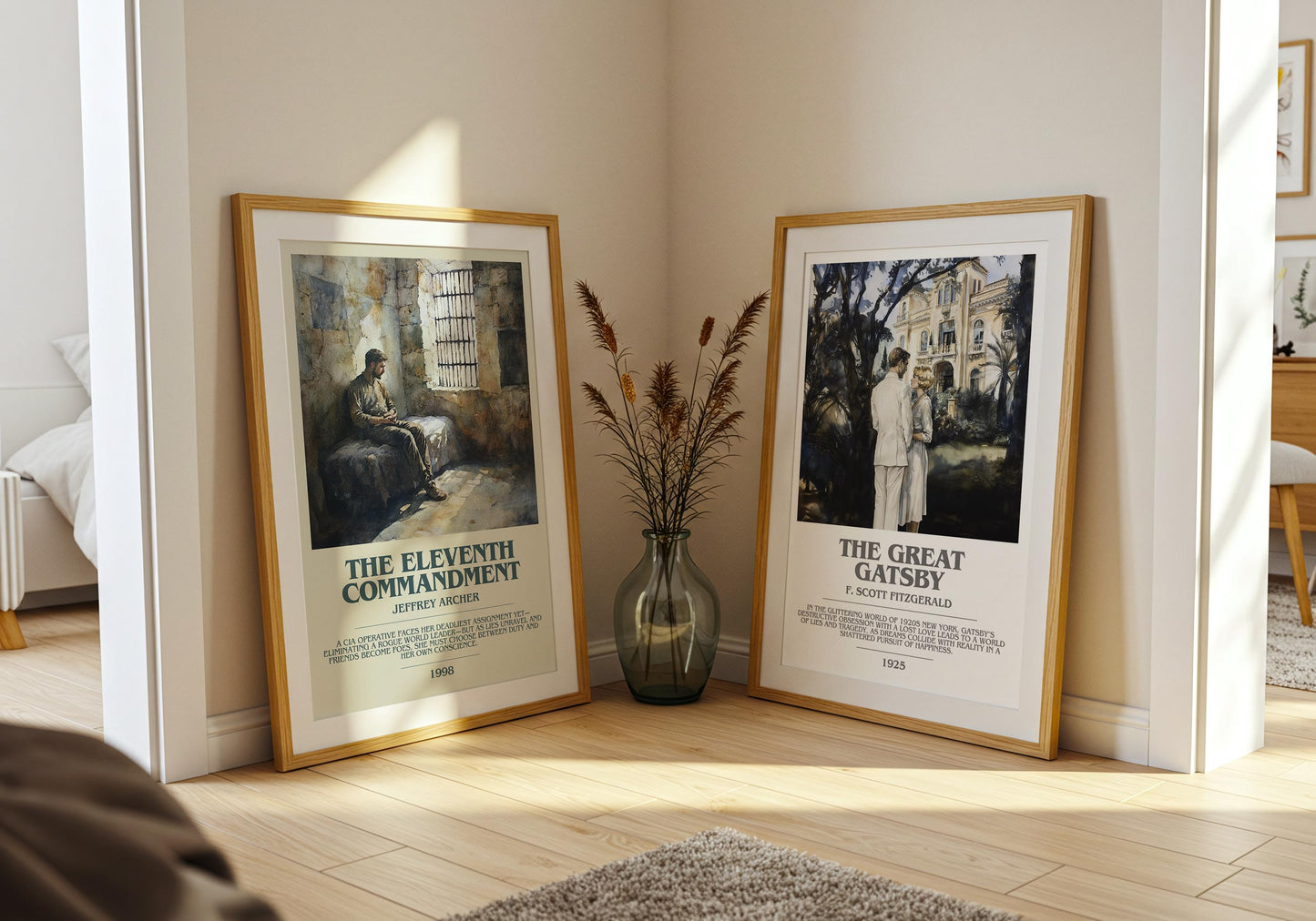 The Eleventh Commandment by Jeffrey Archer | Descriptive Modern Book Art | Poster