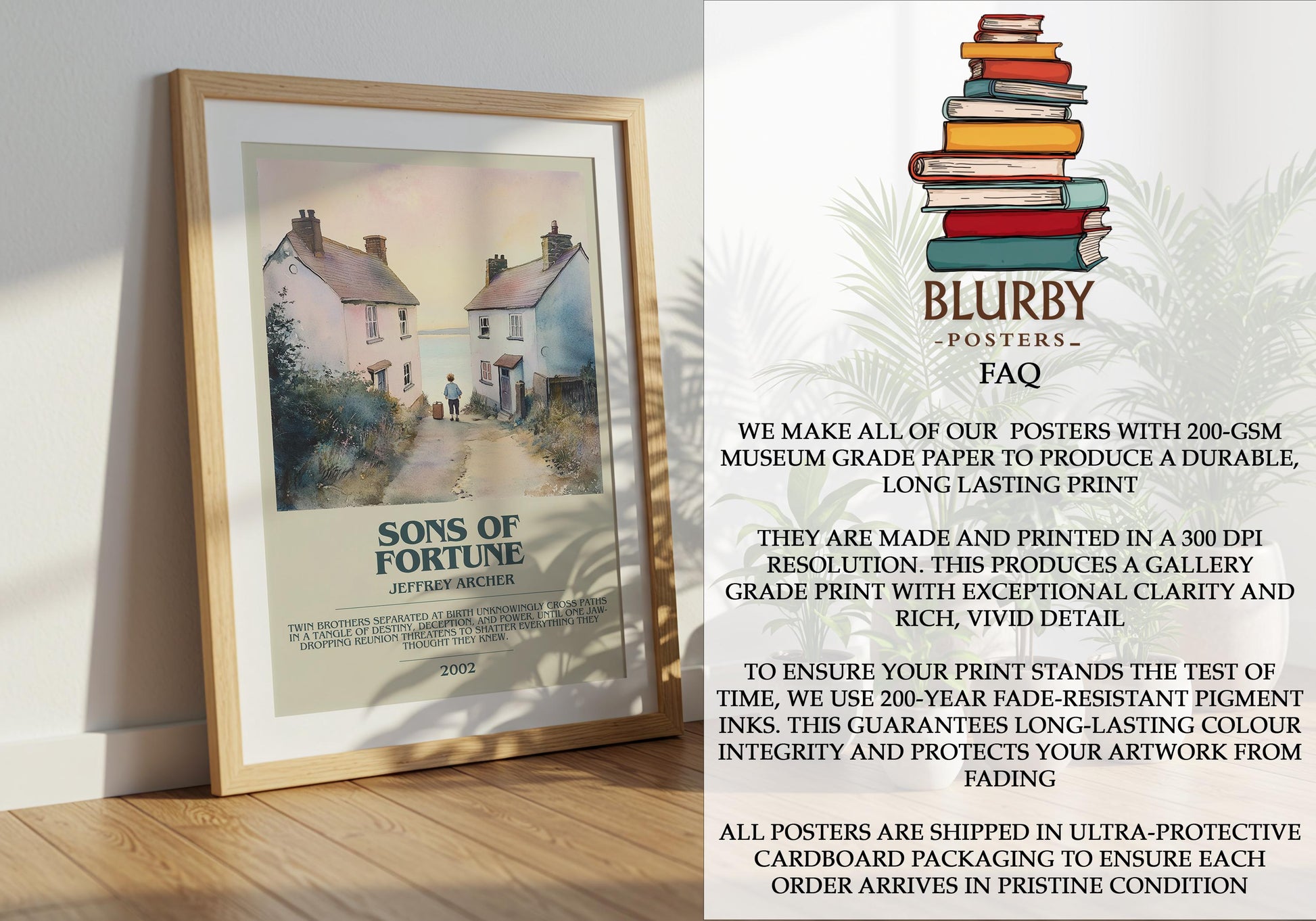 Sons Of Fortune by Jeffrey Archer | Descriptive Modern Book Art | Poster