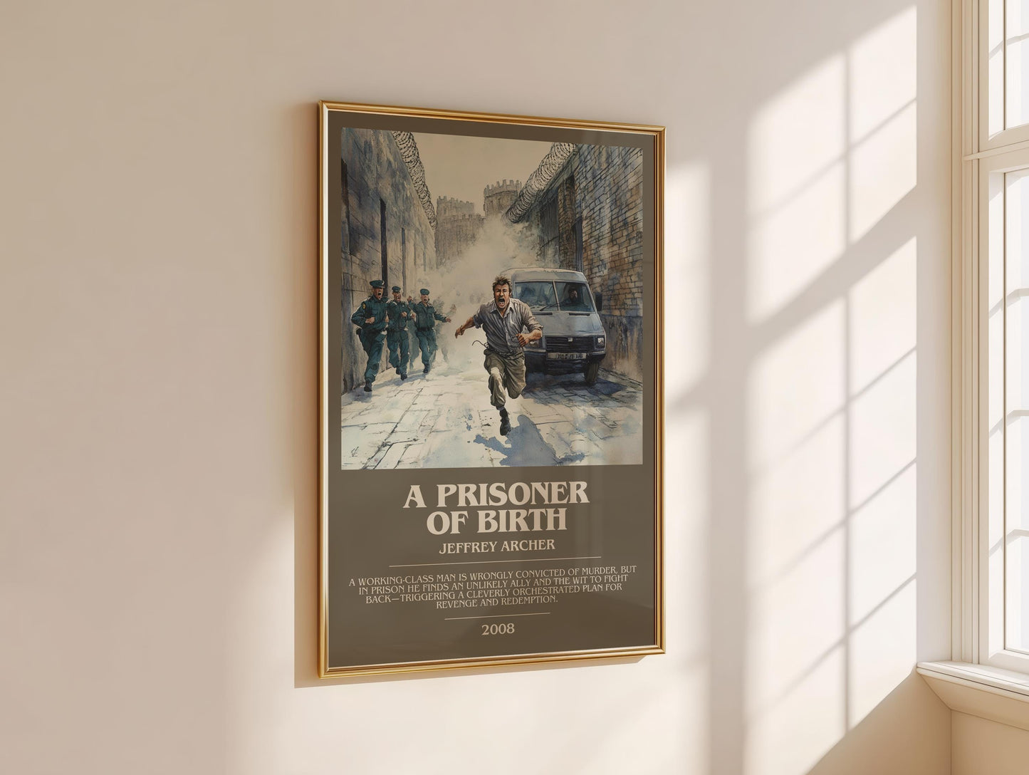 A Prisoner Of Birth by Jeffrey Archer | Descriptive Modern Book Art | Poster