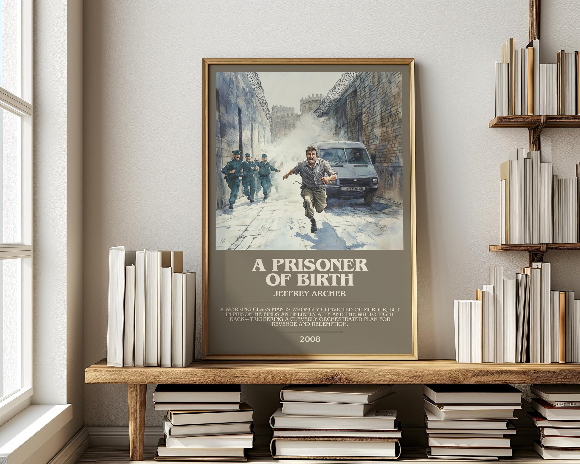 A Prisoner Of Birth by Jeffrey Archer | Descriptive Modern Book Art | Poster