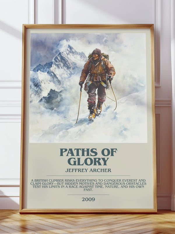 Paths of Glory bookish print in frame leaning in hallway – non fiction wall art