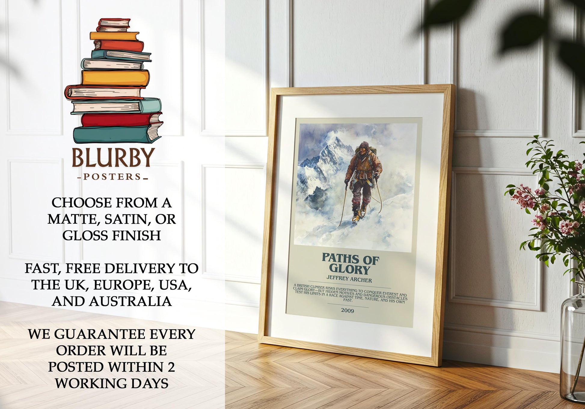 Paths Of Glory by Jeffrey Archer | Descriptive Modern Book Art | Poster