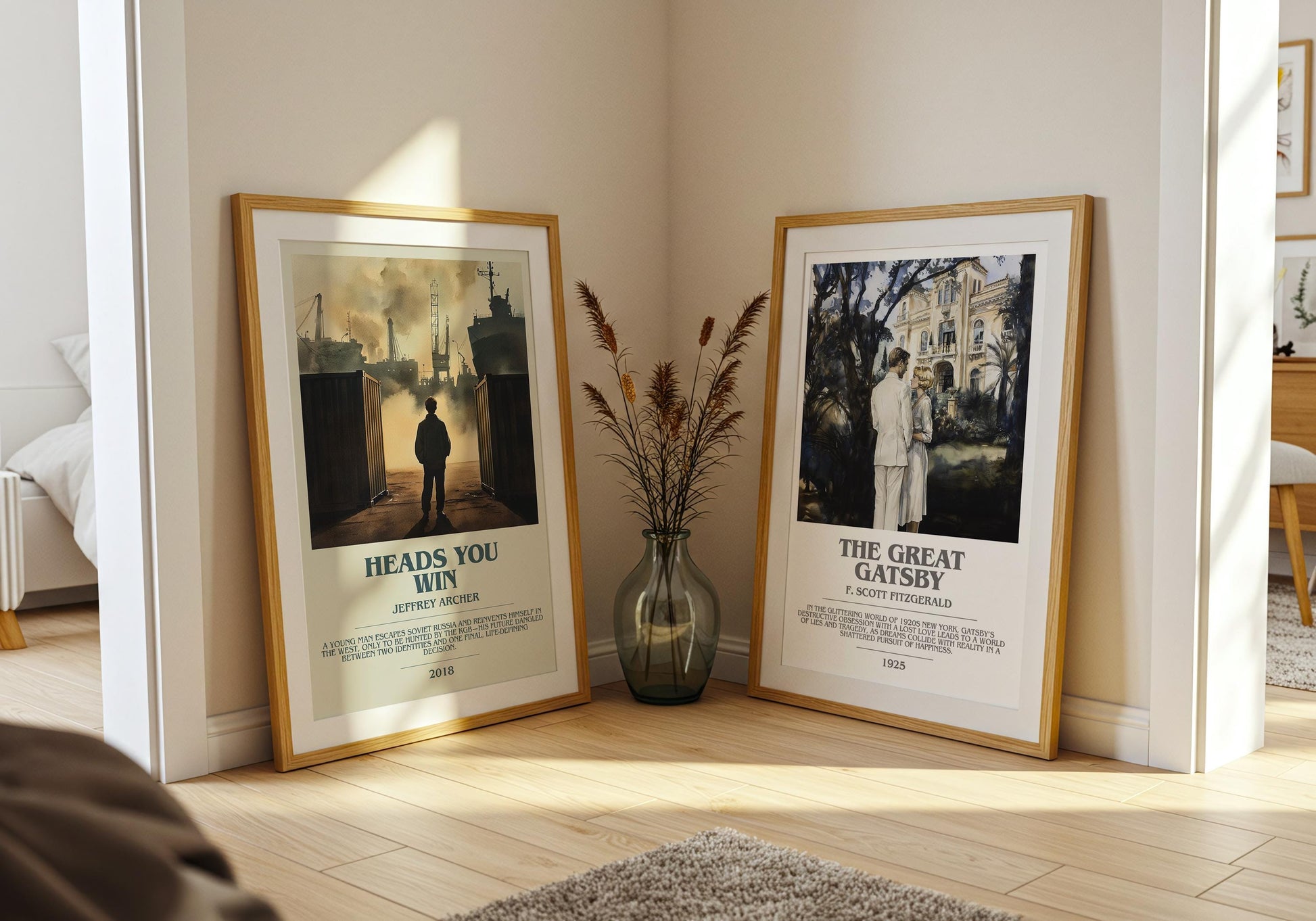 Heads You Win by Jeffrey Archer | Descriptive Modern Book Art | Poster