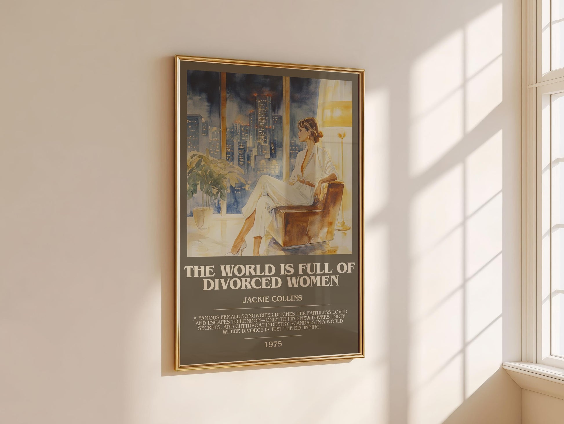 The World Is Full Of Divorced Women by Jackie Collins | Descriptive Modern Book Art | Poster