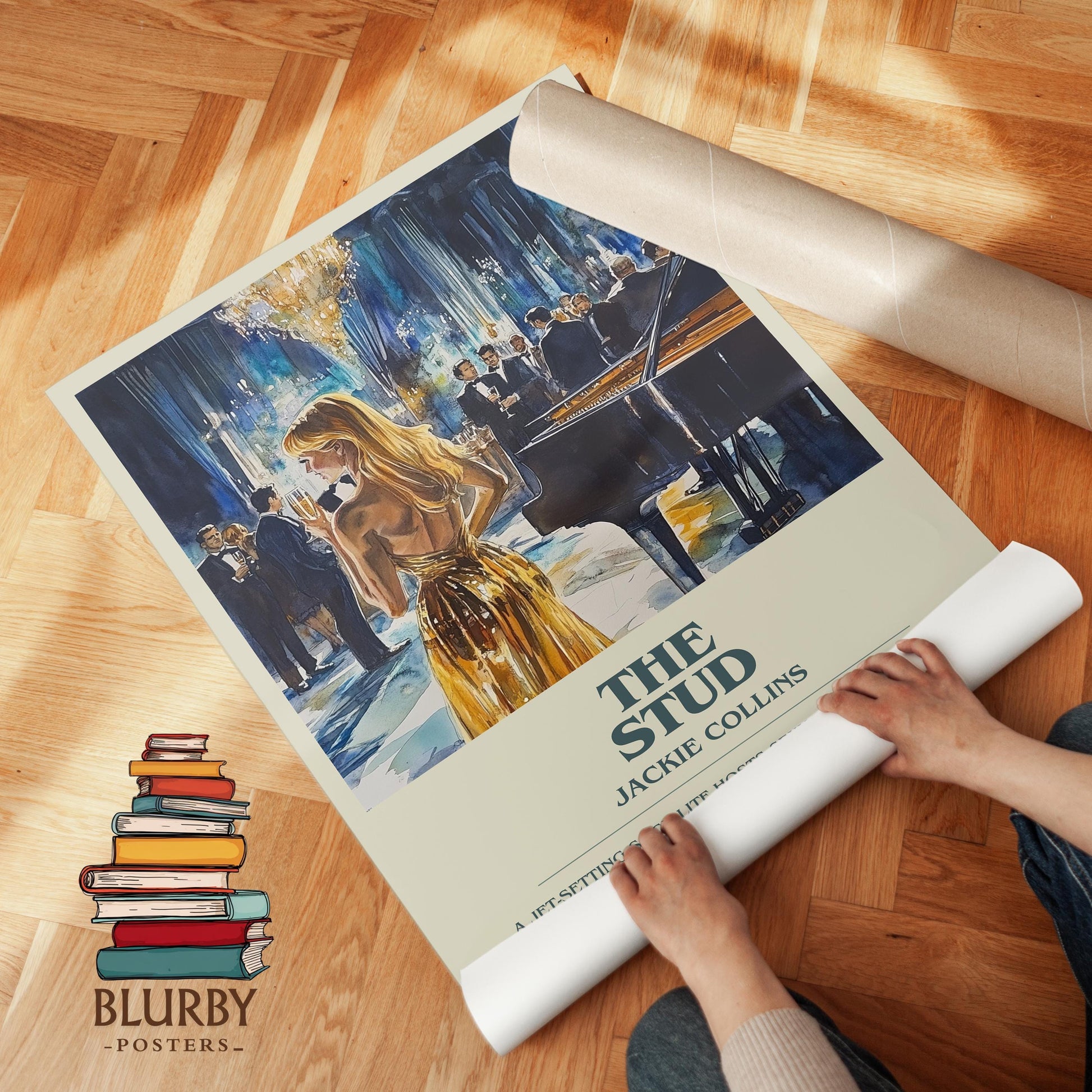 The Stud by Jackie Collins | Descriptive Modern Book Art | Poster