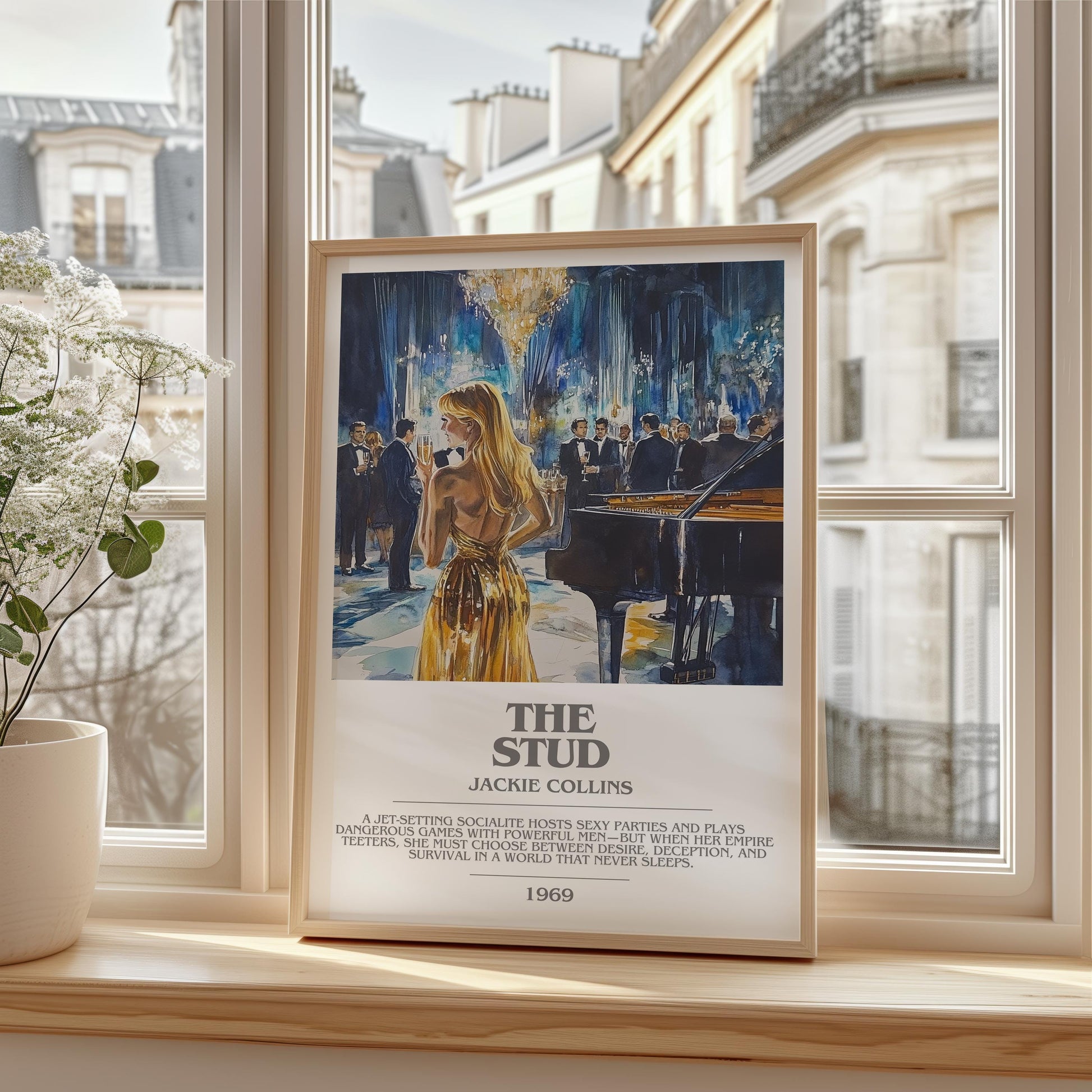 The Stud by Jackie Collins | Descriptive Modern Book Art | Poster