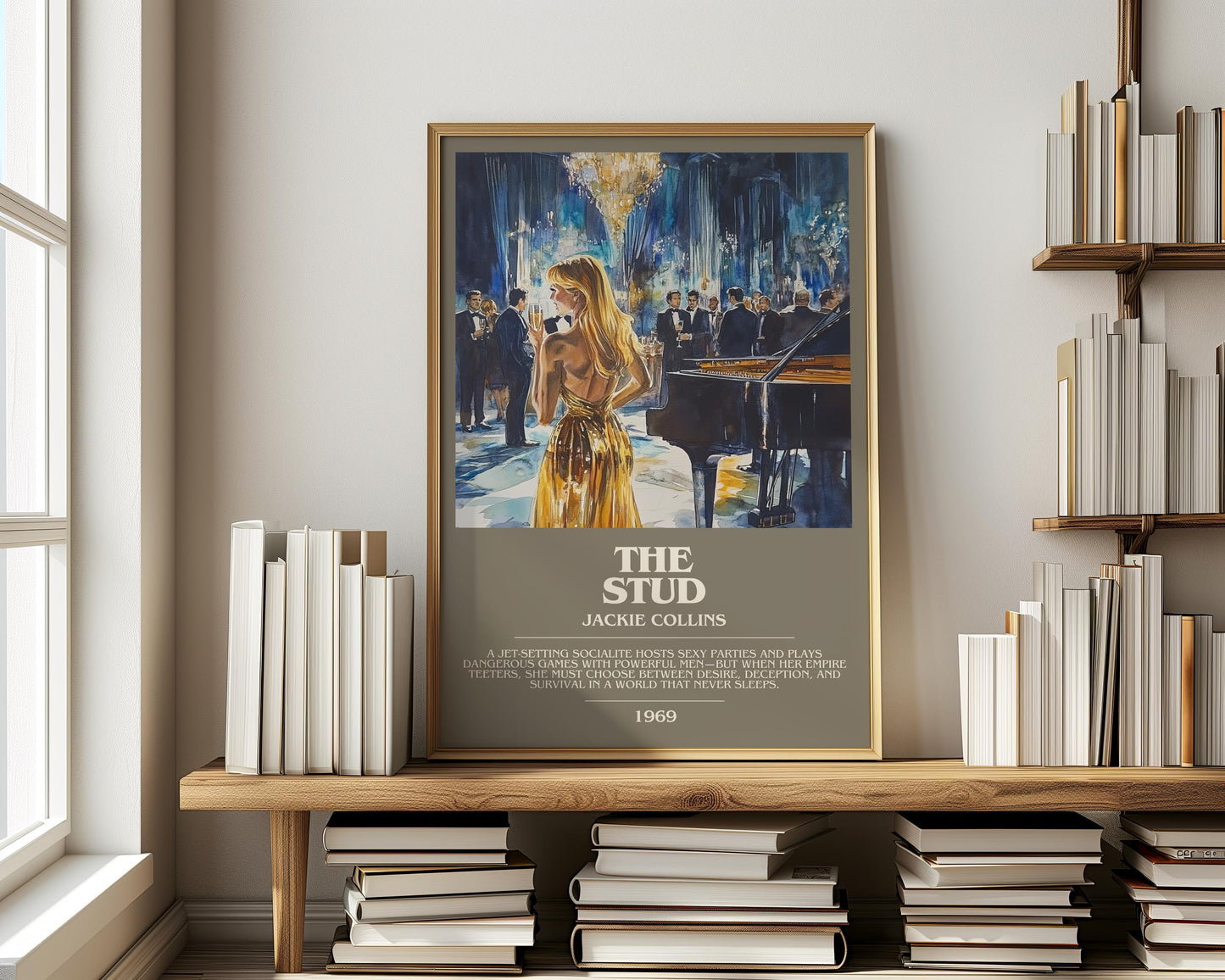 The Stud by Jackie Collins | Descriptive Modern Book Art | Poster