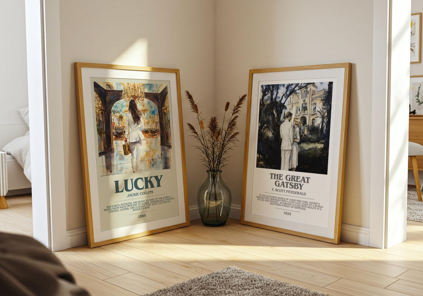 Lucky by Jackie Collins | Descriptive Modern Book Art | Poster