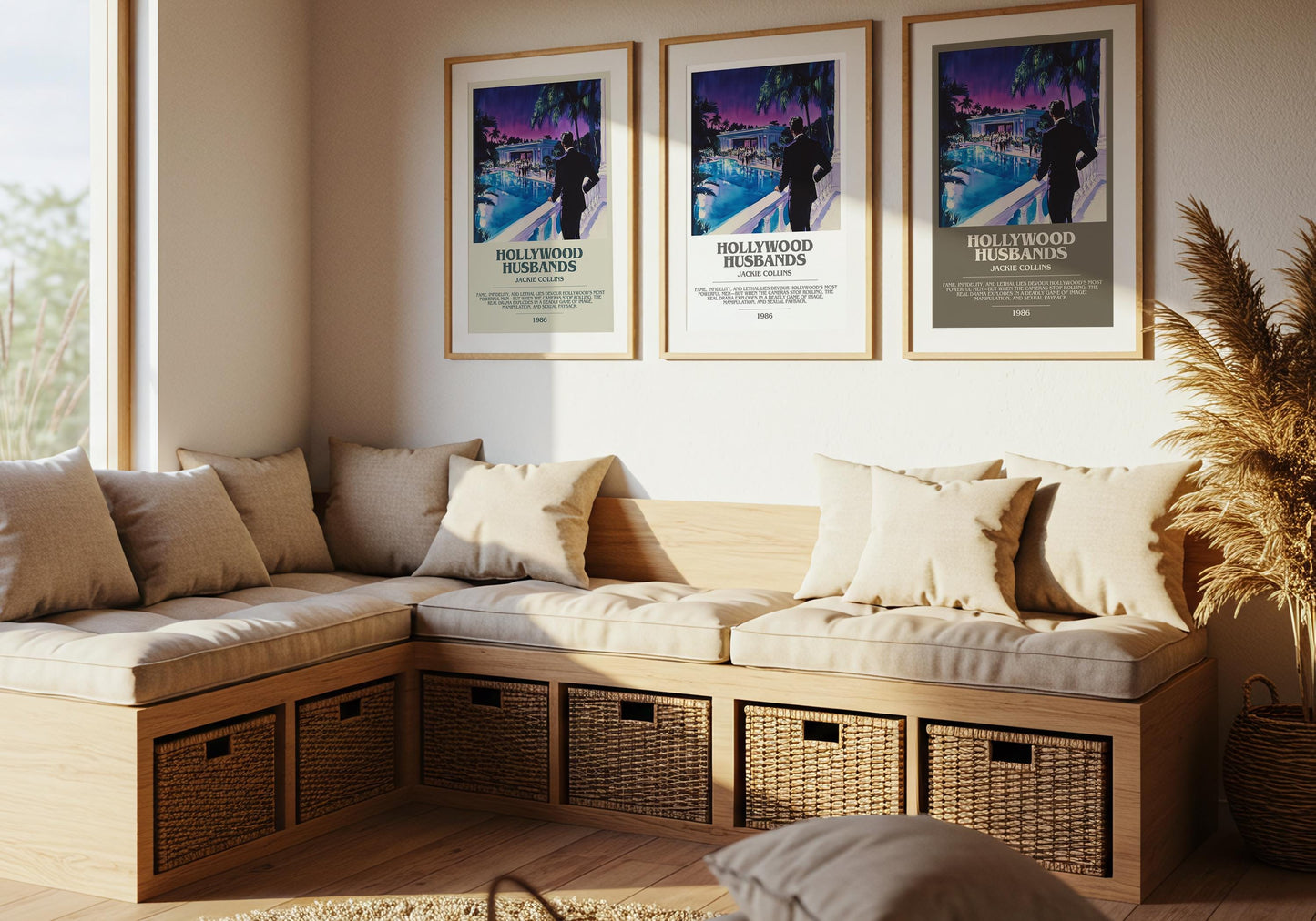 Hollywood Husbands by Jackie Collins | Descriptive Modern Book Art | Poster