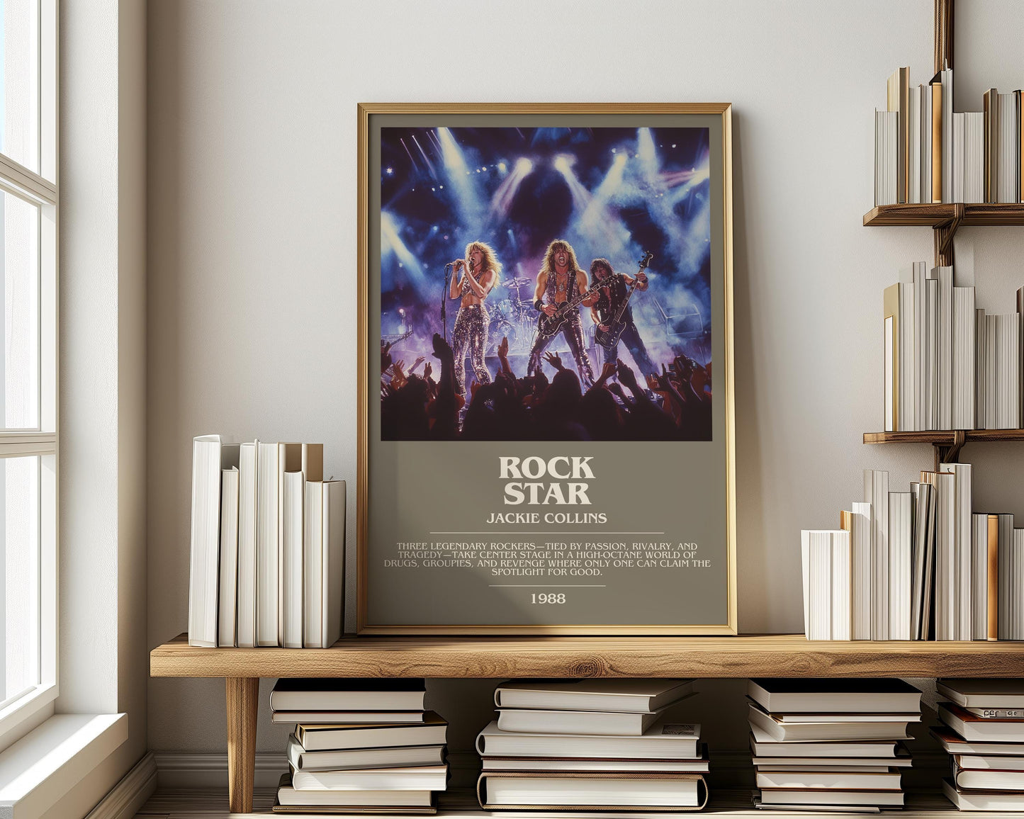 Rockstar by Jackie Collins | Descriptive Modern Book Art | Poster