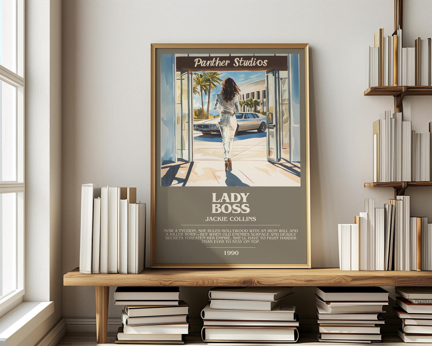 Lady Boss by Jackie Collins | Descriptive Modern Book Art | Poster