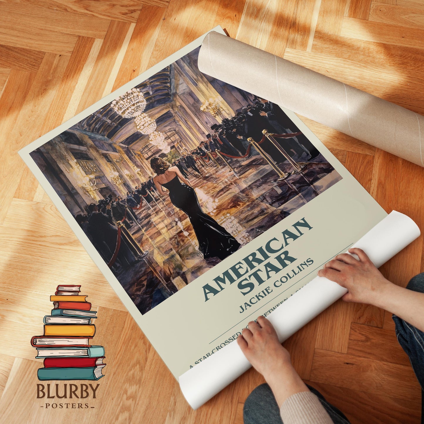 American Star by Jackie Collins | Descriptive Modern Book Art | Poster