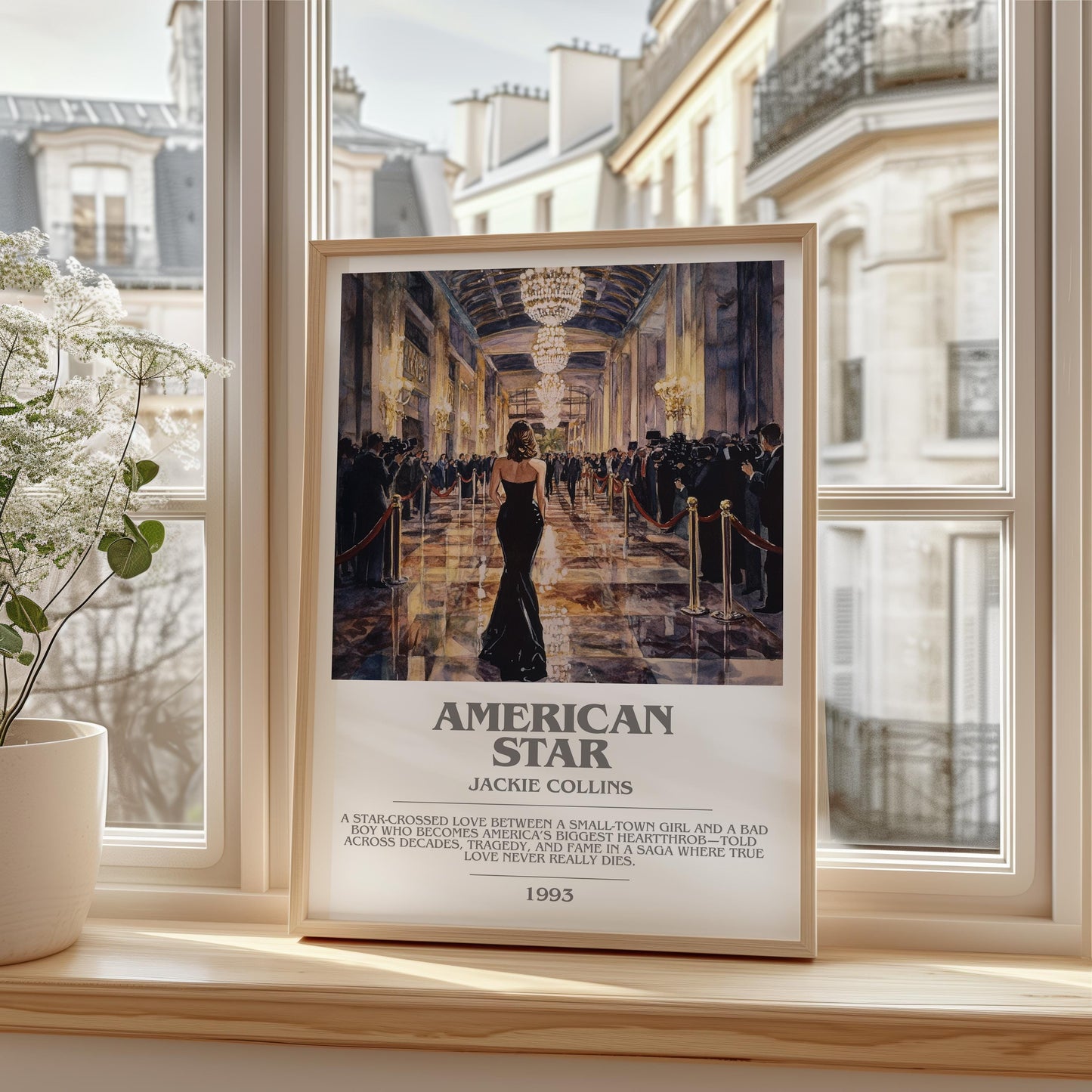 American Star by Jackie Collins | Descriptive Modern Book Art | Poster