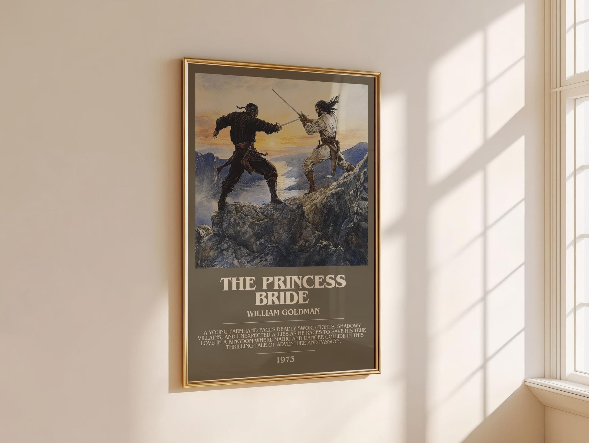 The Princess Bride bookish book poster framed on wall – adventure wall art