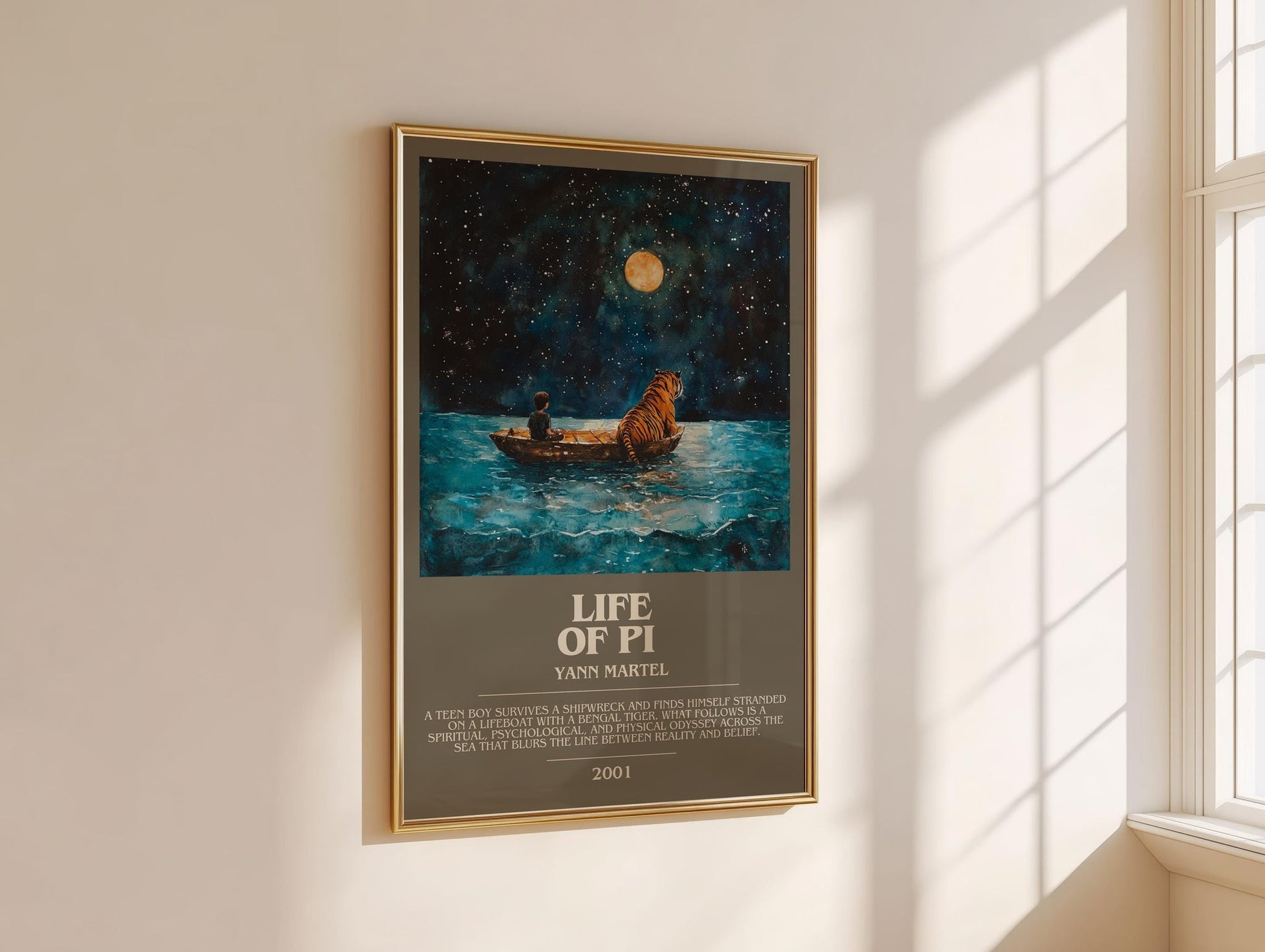 Life of Pi bookish book poster framed on wall – literary fiction wall art