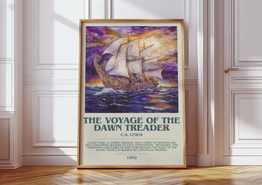 Voyage Of The Dawn Treader by C.S. Lewis | Descriptive Modern Book Art | Poster