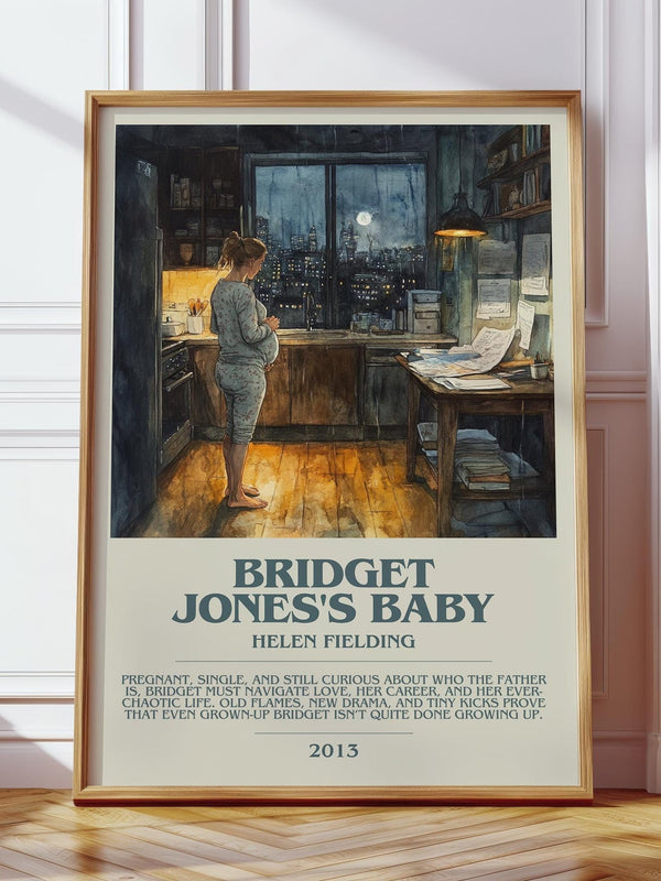 Bridget Jones's baby bookish print in frame leaning in hallway – romance wall art
