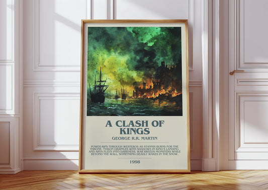 A Clash Of Kings by George R.R. Martin | Descriptive Modern Book Art | Poster