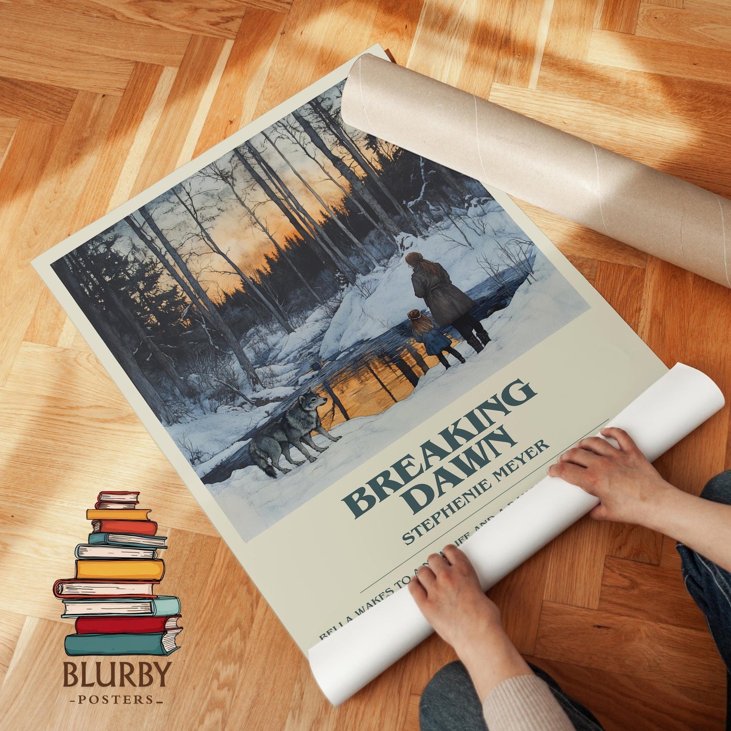 Breaking Dawn book poster packaging – museum-quality print rolled in protective tube
