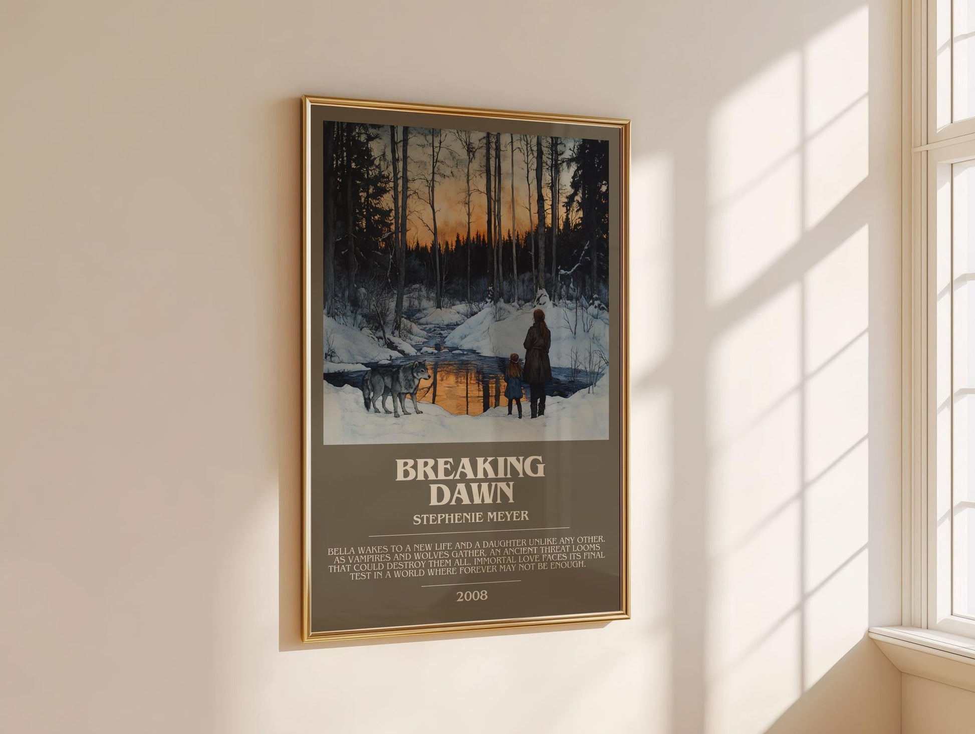 Breaking Dawn bookish book poster framed on wall – romance wall art