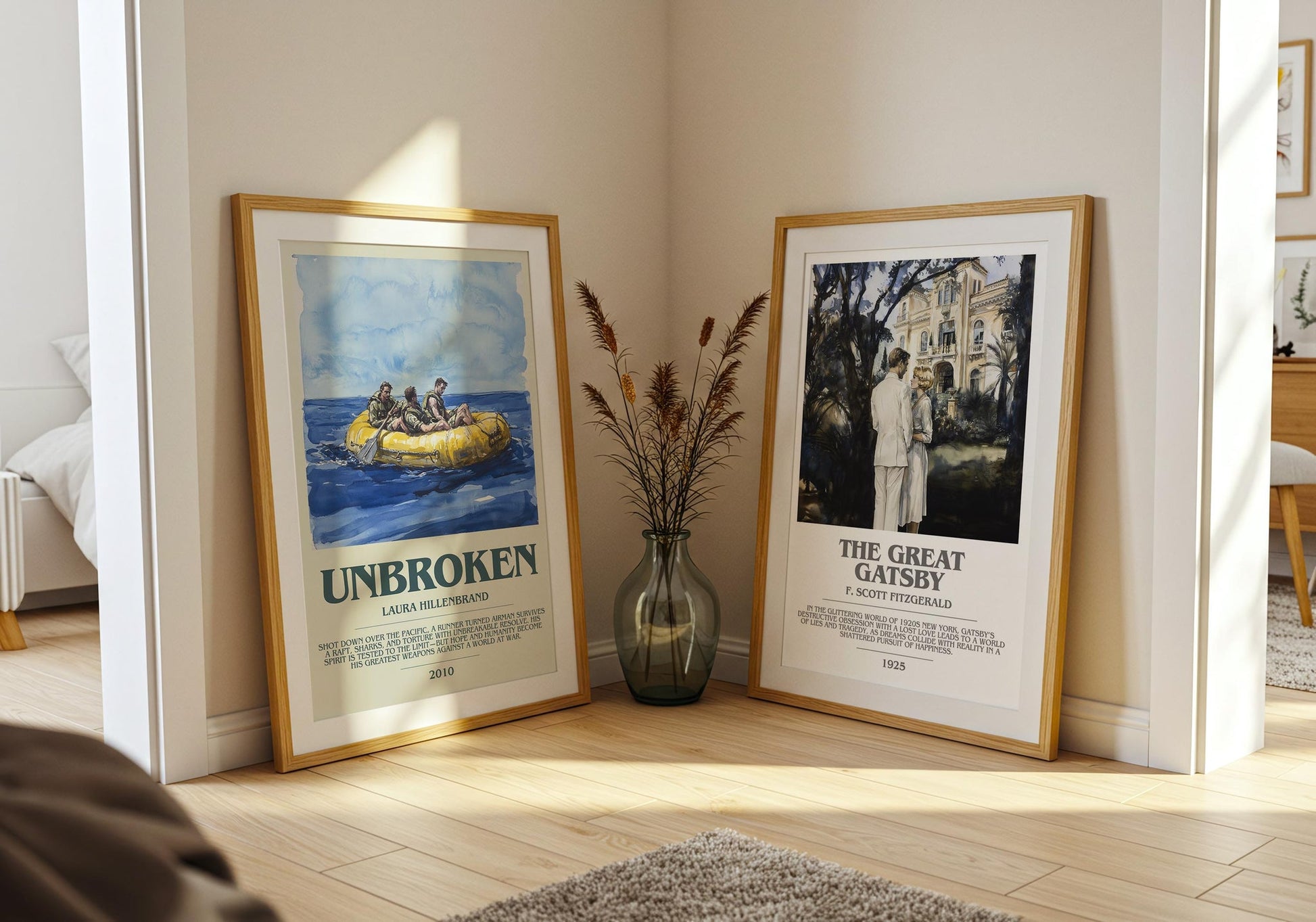 Unbroken bookish poster paired in gallery wall – literary art prints