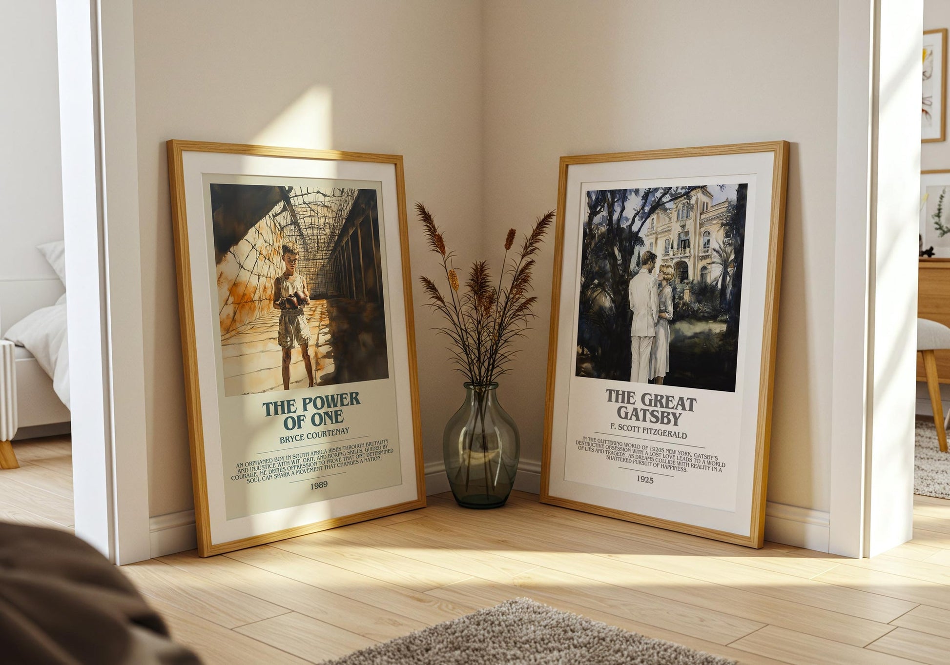 The Power of One bookish poster paired in gallery wall – literary art prints