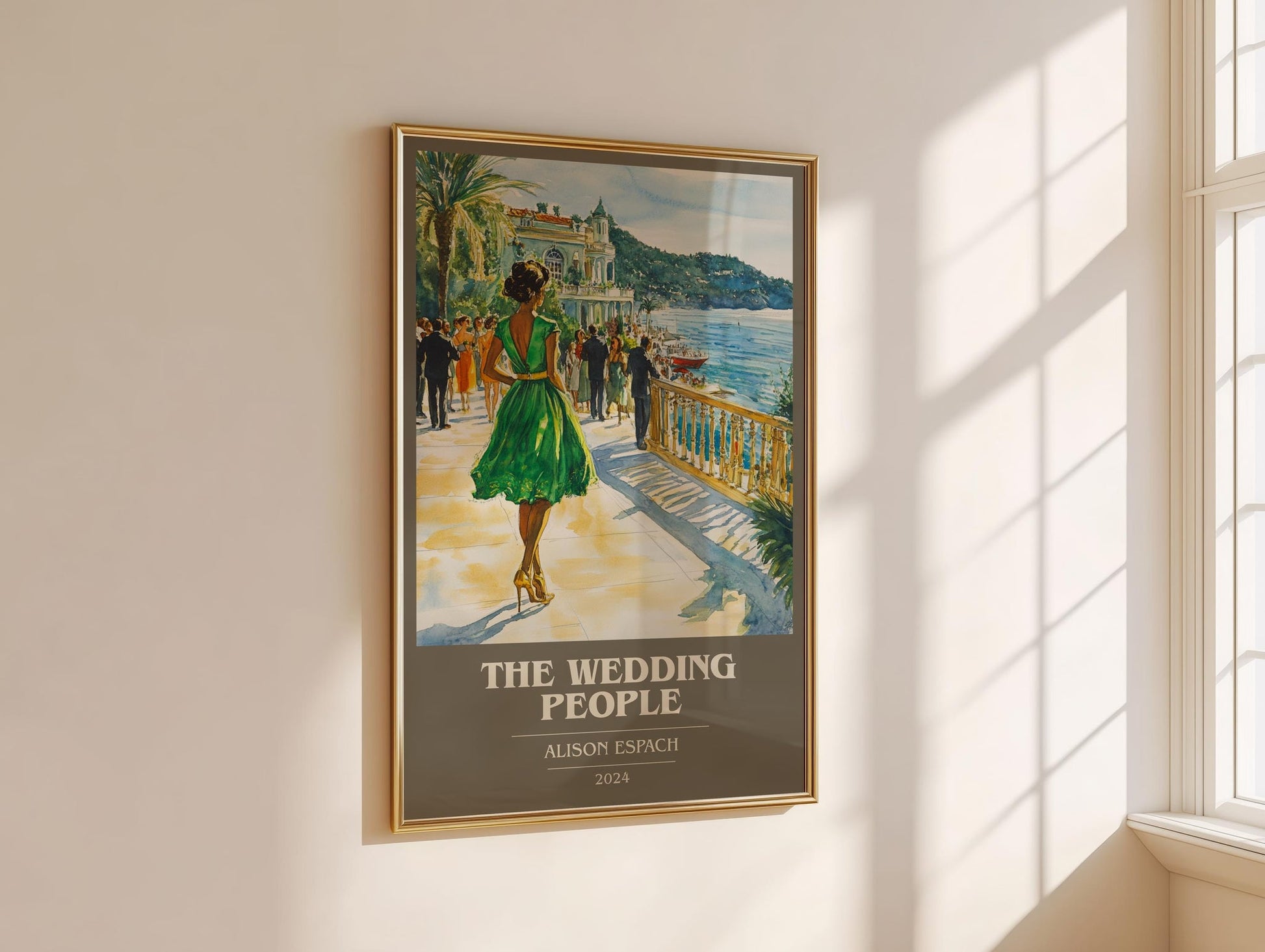 The Wedding People book cover book poster framed on wall – romance wall art