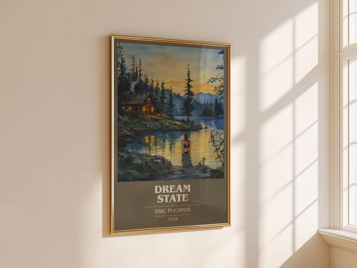 Dream State book cover book poster framed on wall – historical fiction wall art