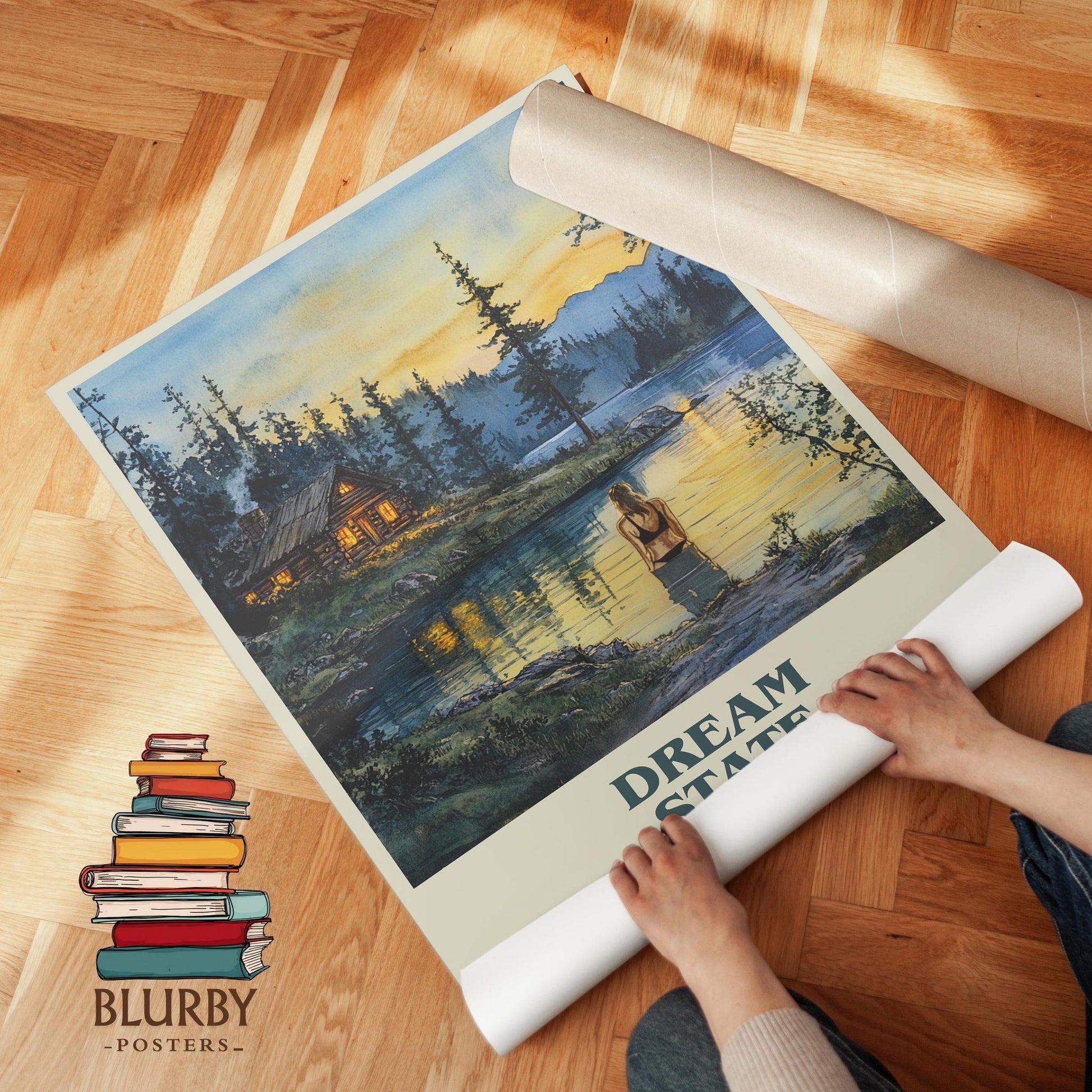 Dream State book poster packaging – museum-quality print rolled in protective tube