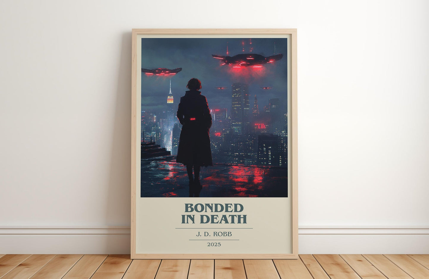 Bonded in Death book cover poster colour and style options – J. D. Robb book art