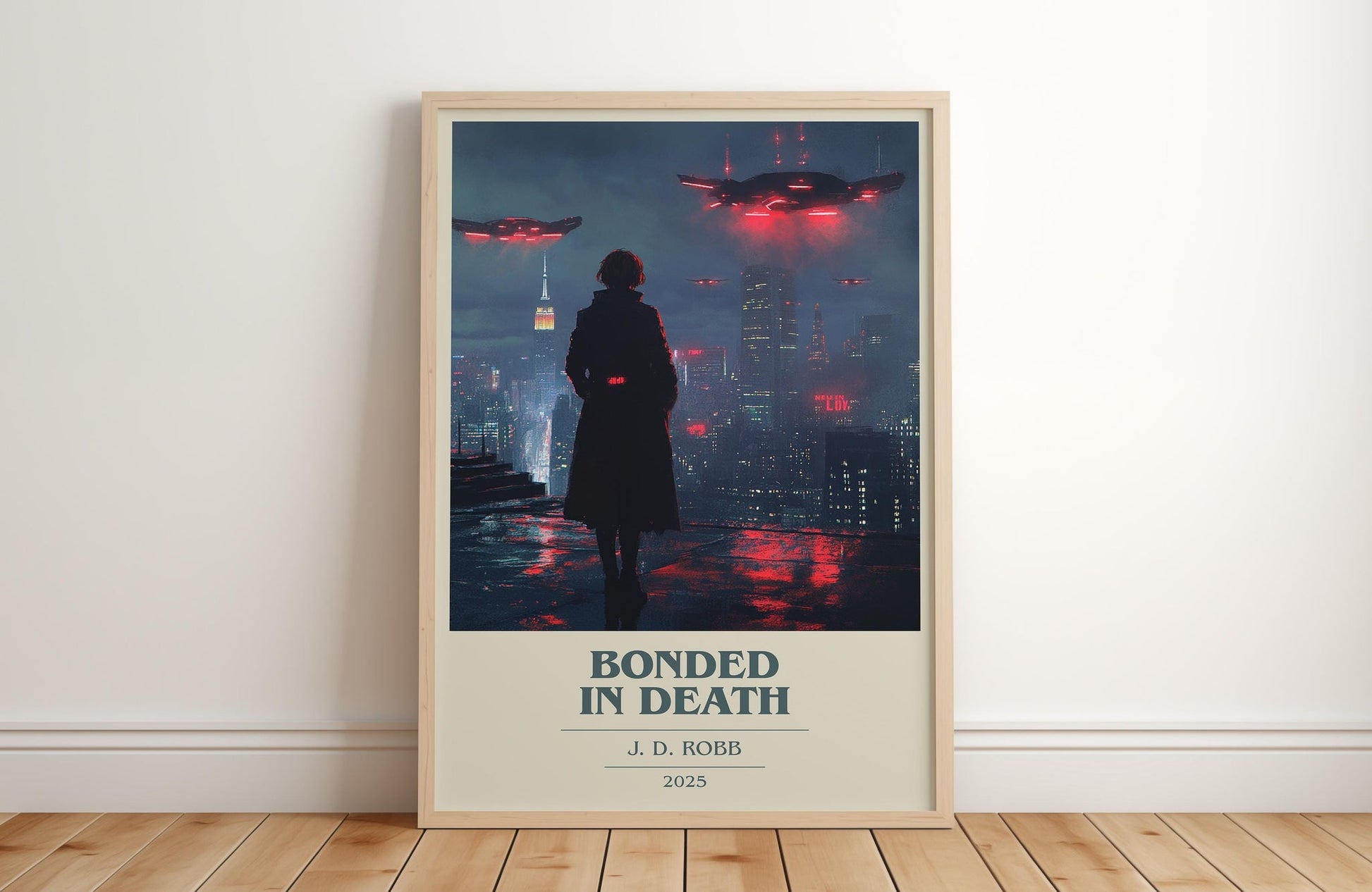 Bonded in Death book cover poster colour and style options – J. D. Robb book art