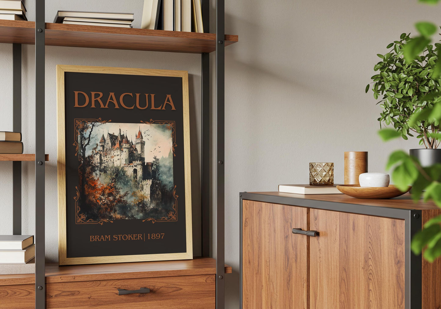 Dracula by Bram Stoker | Descriptive Book Poster | Minimalist