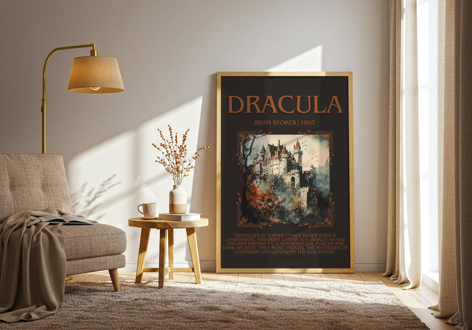 Dracula by Bram Stoker | Descriptive Book Poster | Blurby