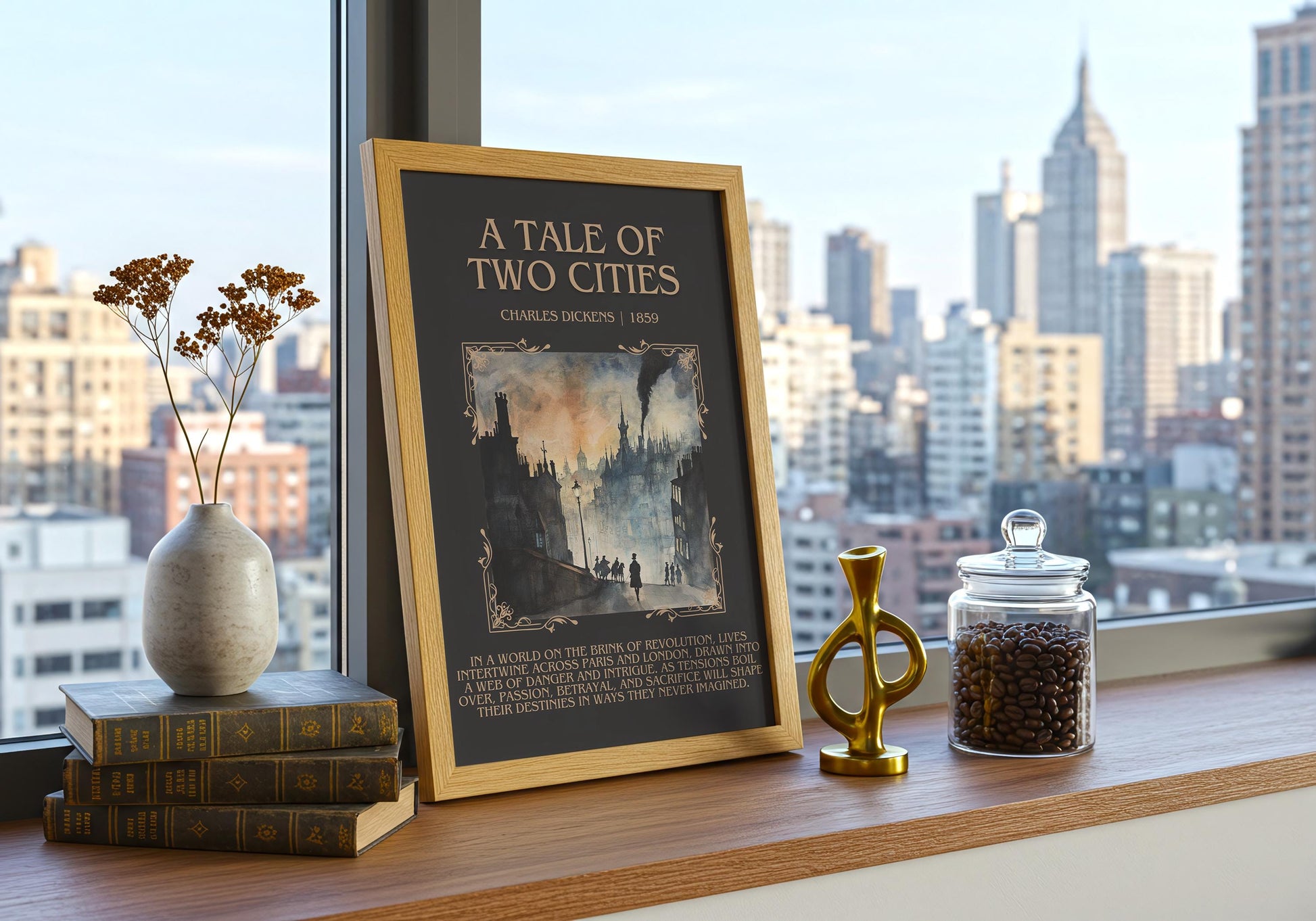 A Tale of Two Cities by Charles Dickens | Descriptive Book Poster | Blurby