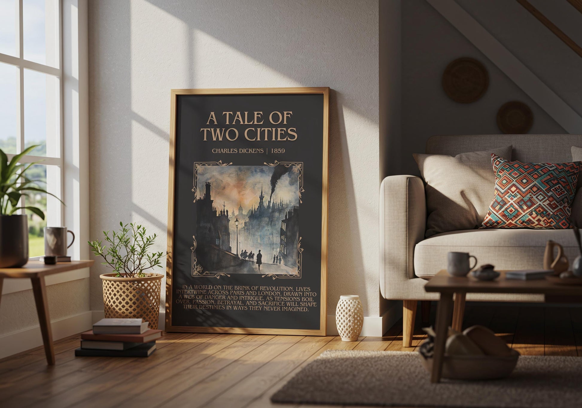 A Tale of Two Cities by Charles Dickens | Descriptive Book Poster | Blurby