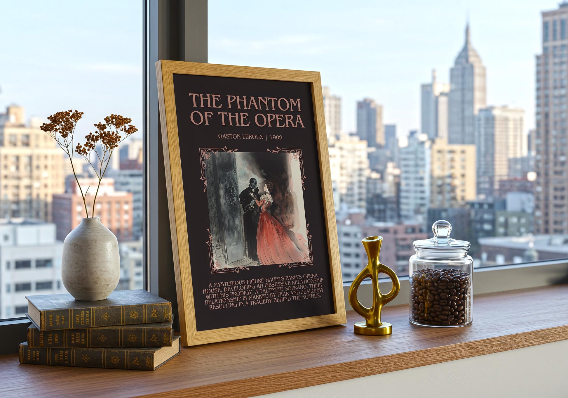 The Phantom of The Opera by Gaston Leroux | Descriptive Book Poster | Blurby
