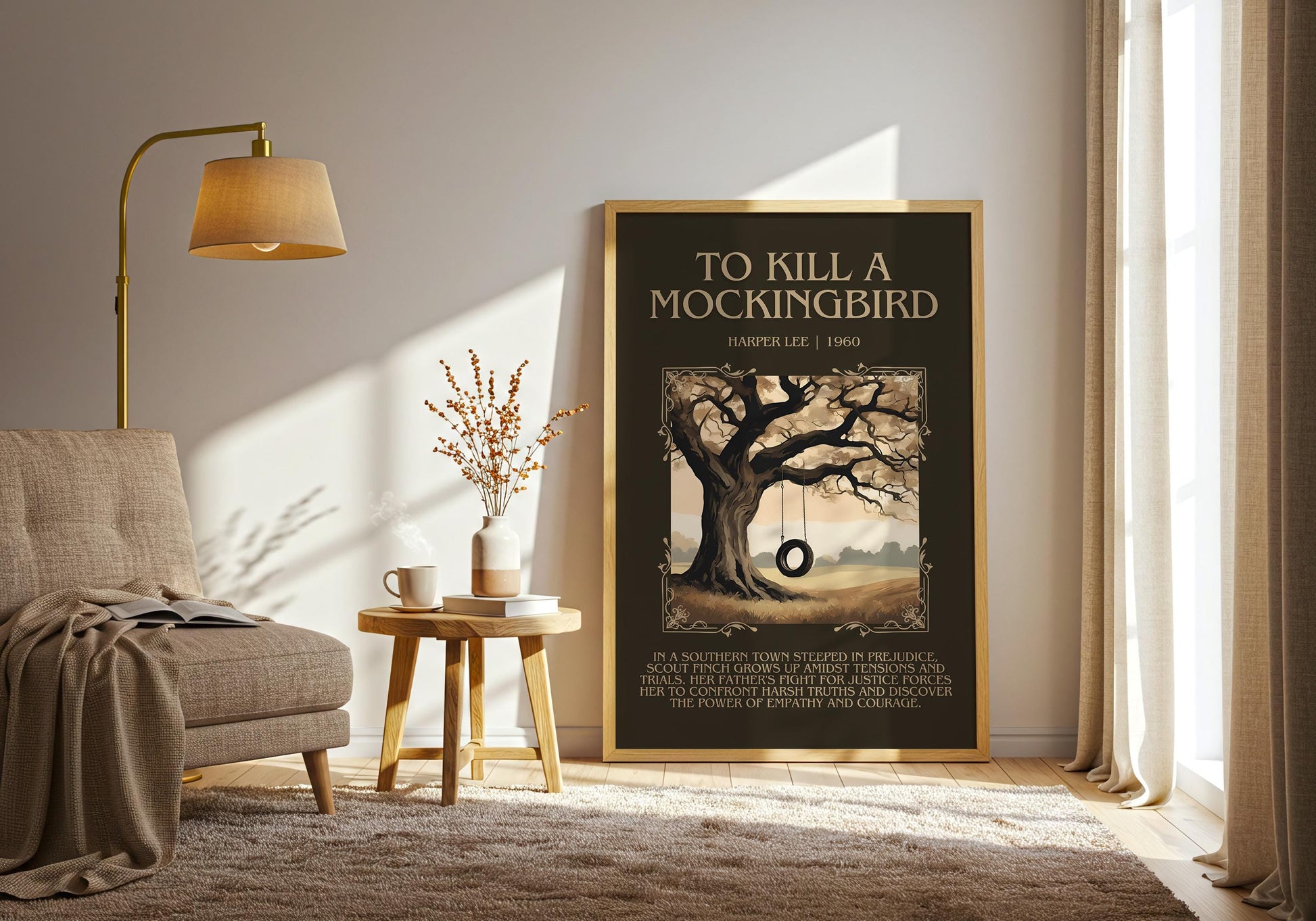 To Kill a Mockingbird by Harper Lee | Descriptive Book Poster | Blurby