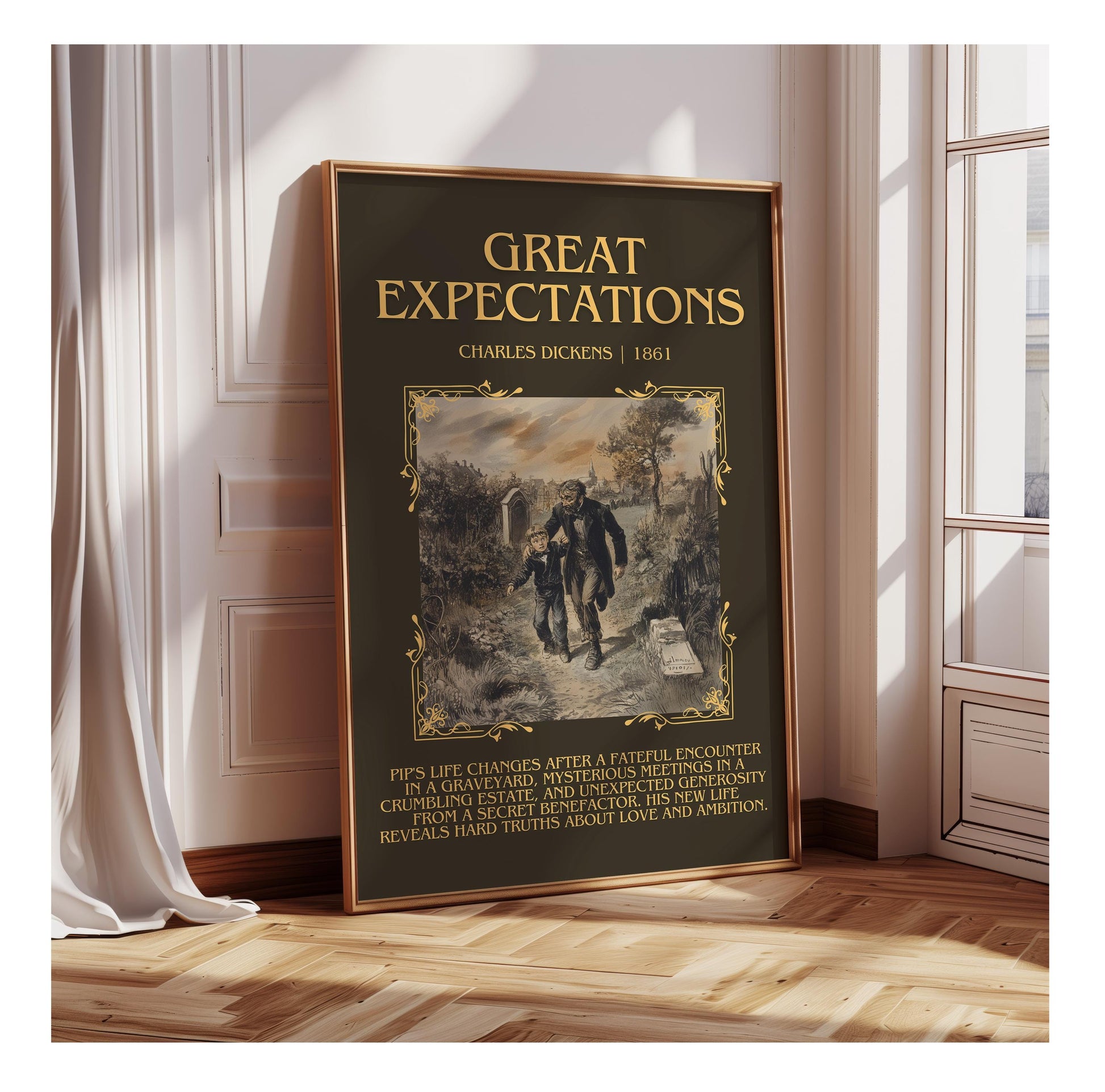 Great Expectations by Charles Dickens | Descriptive Book Poster | Blurby