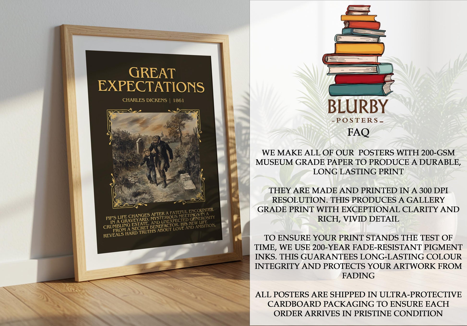 Great Expectations by Charles Dickens | Descriptive Book Poster | Blurby