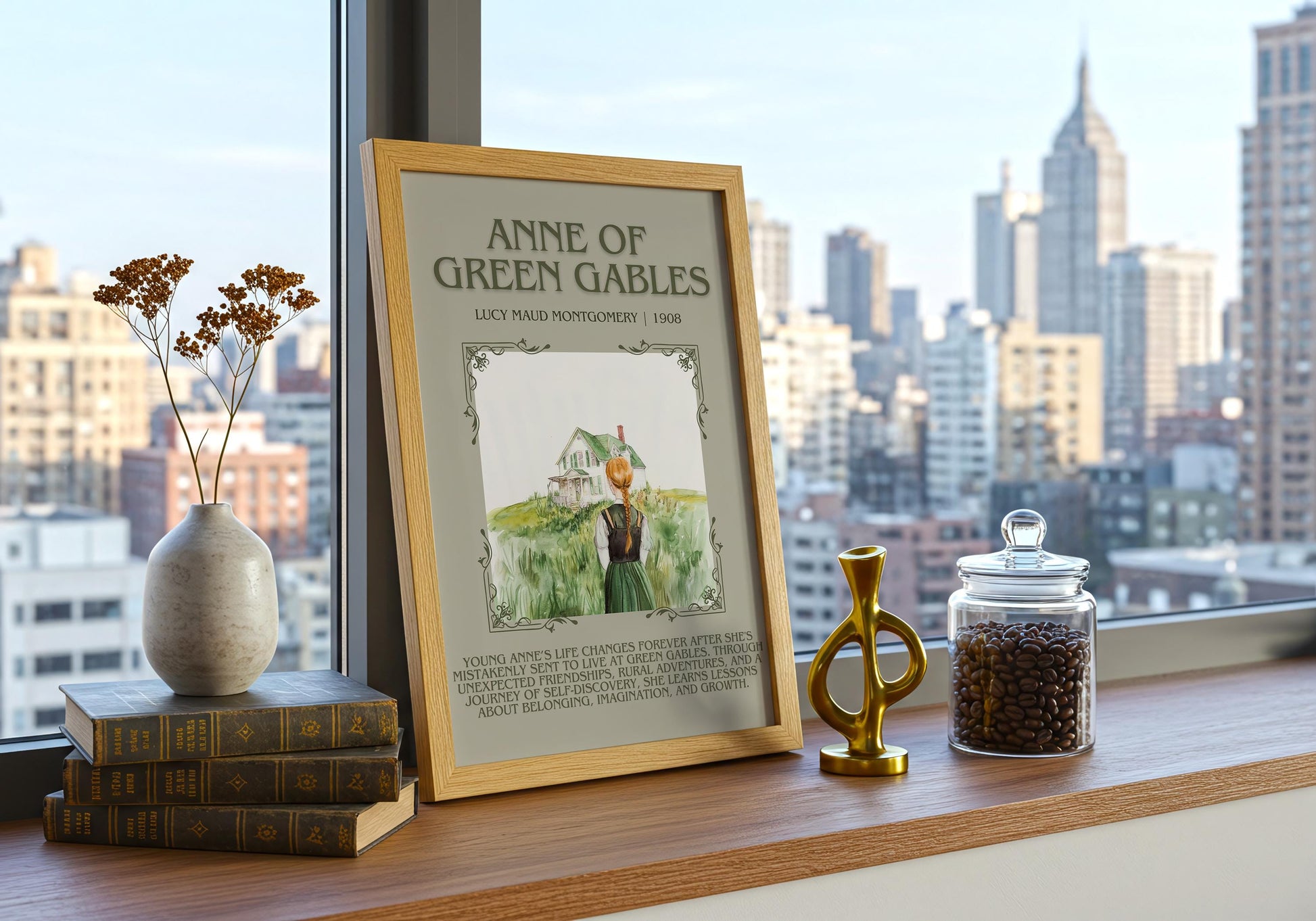 Anne Of Green Gables by Lucy Maud Montgomery | Descriptive Book Poster | Blurby