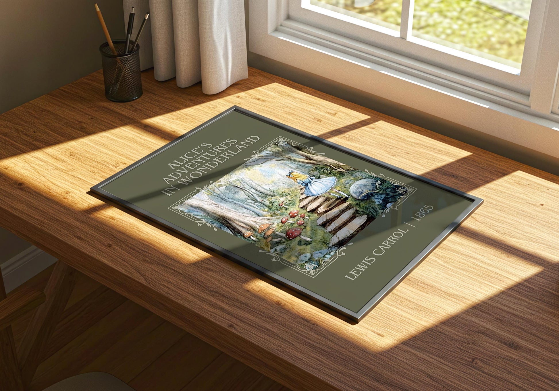 Alices Adventures in Wonderland by Lewis Carroll | Descriptive Book Poster | Minimalist