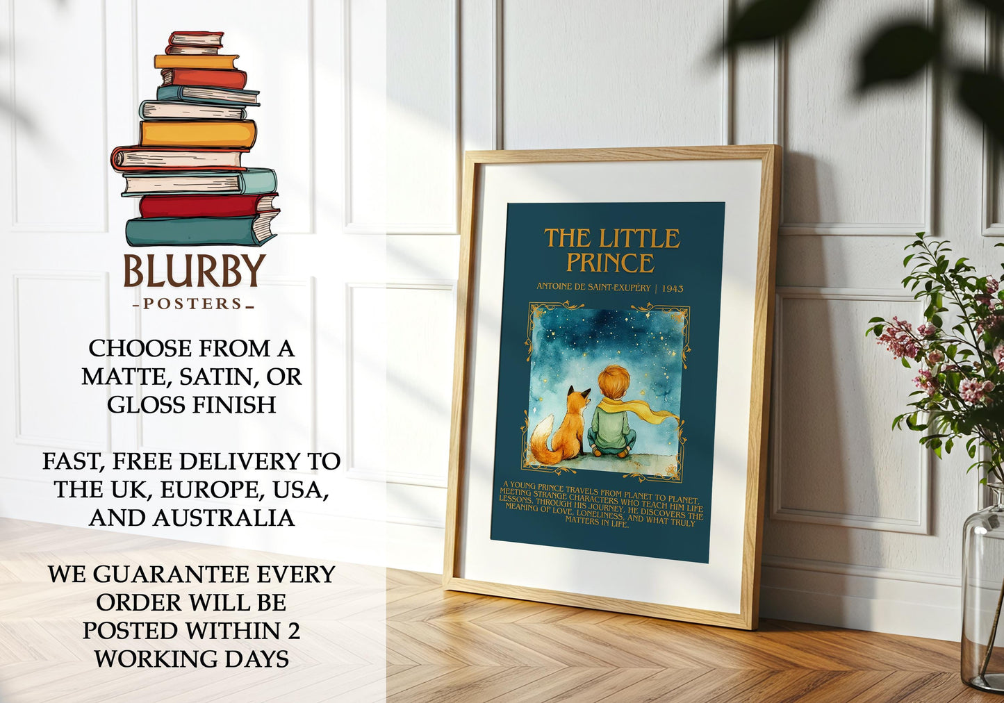 The Little Prince by Antoine de Saint-Exupéry | Descriptive Book Poster | Blurby