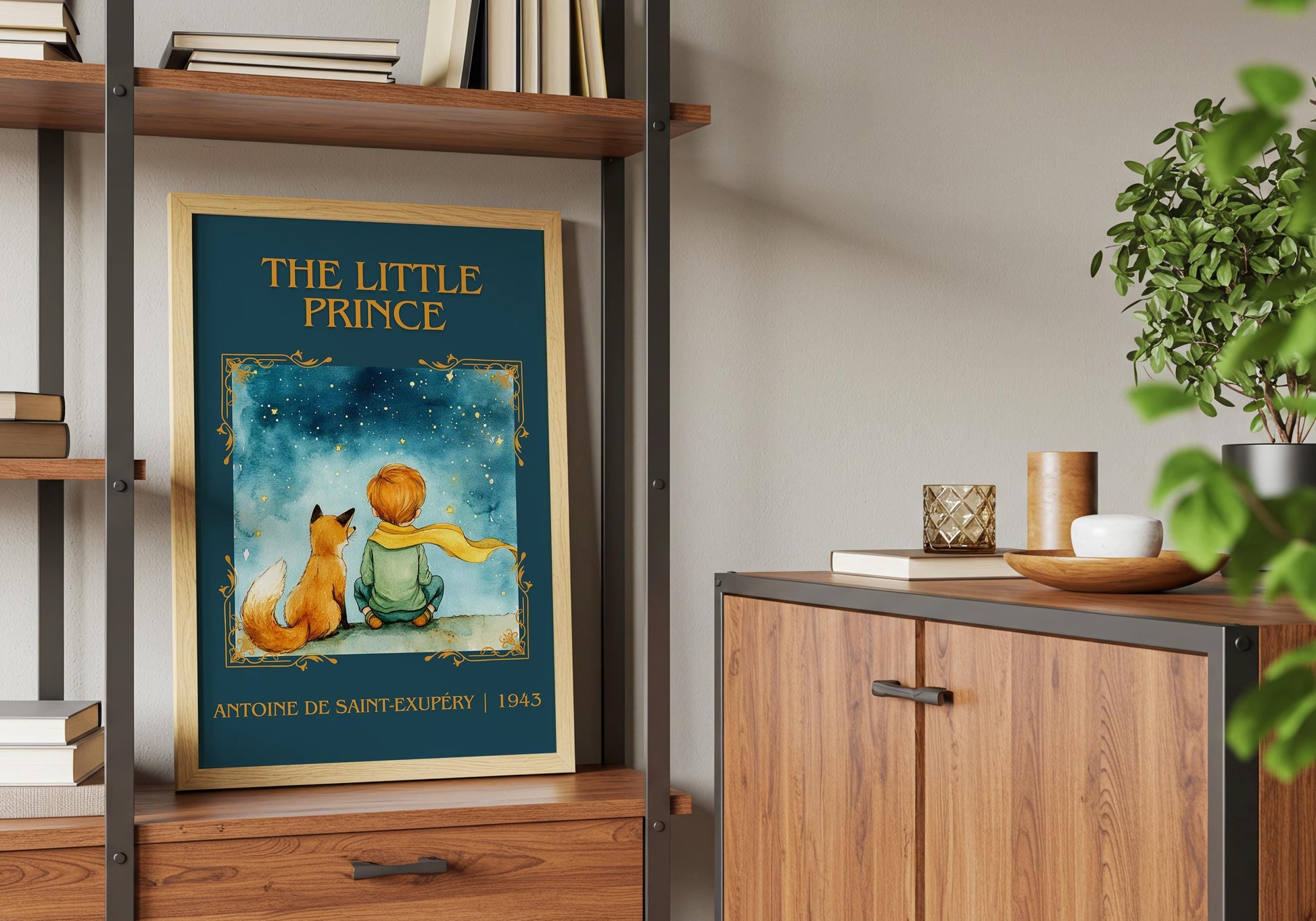 The Little Prince by Antoine de Saint-Exupery | Descriptive Book Poster | Minimalist