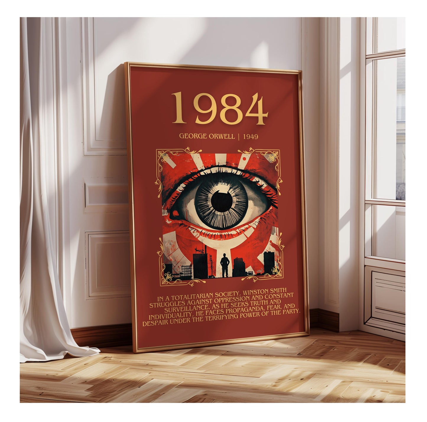 1984 by George Orwell | Descriptive Book Poster | Blurby