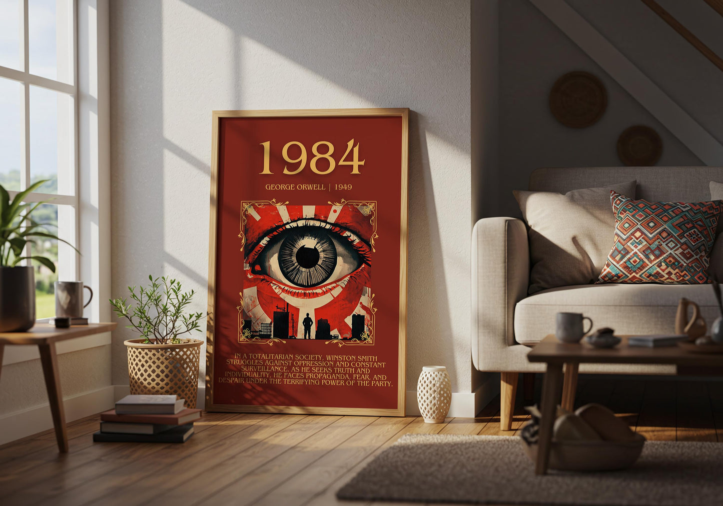 1984 by George Orwell | Descriptive Book Poster | Blurby