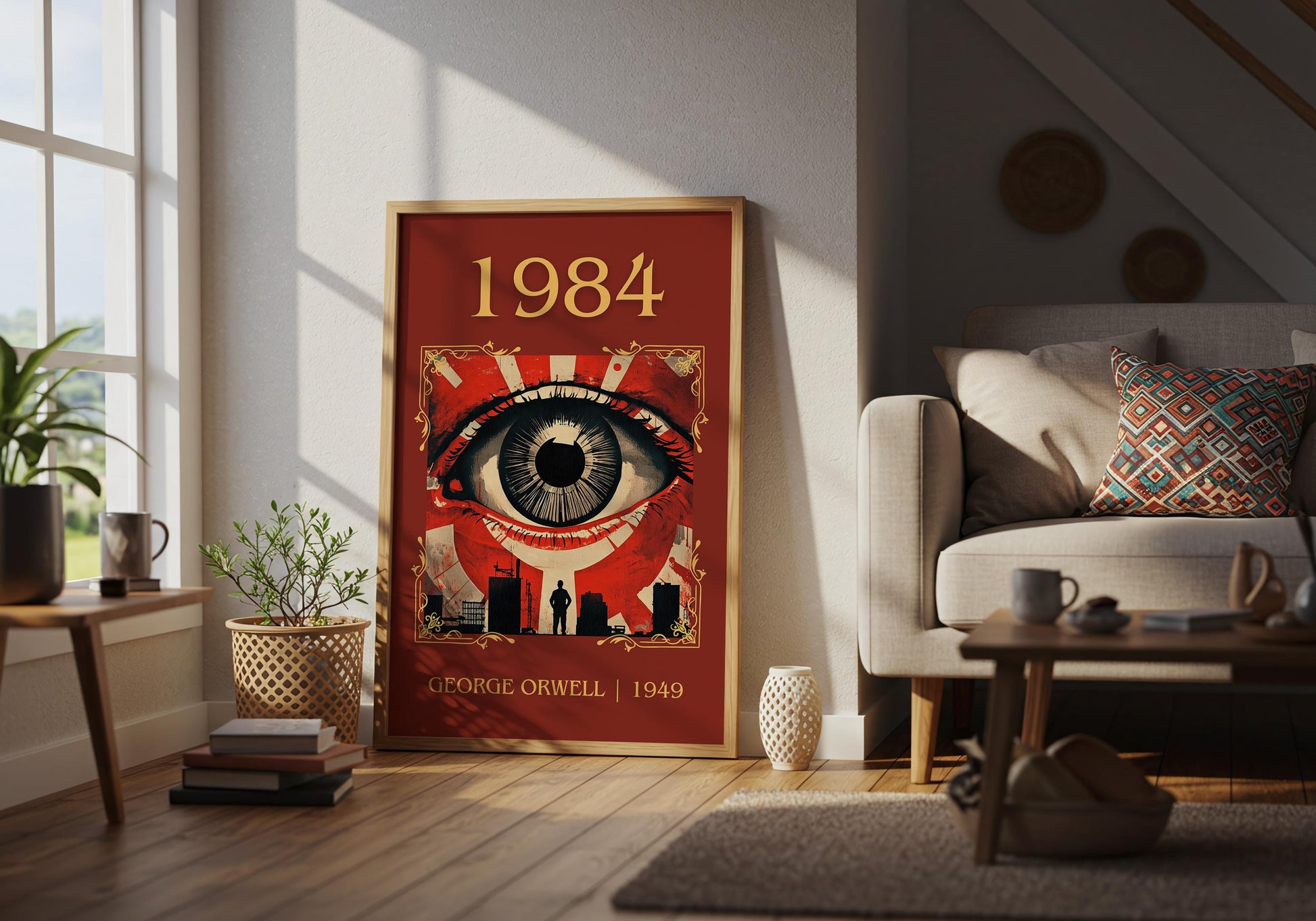 1984 by George Orwell | Descriptive Book Poster | Minimalist